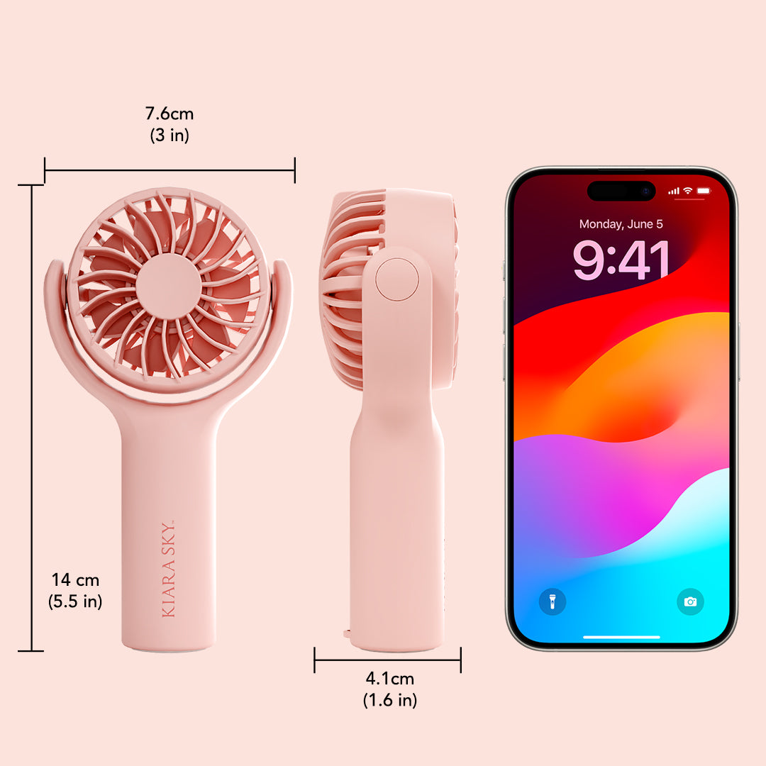 Mini Lash Fan Pink - Portable Handheld Fan for Eyelash Extensions, Makeup & Cooling - Perfect for Salons, Travel & Outdoor Use