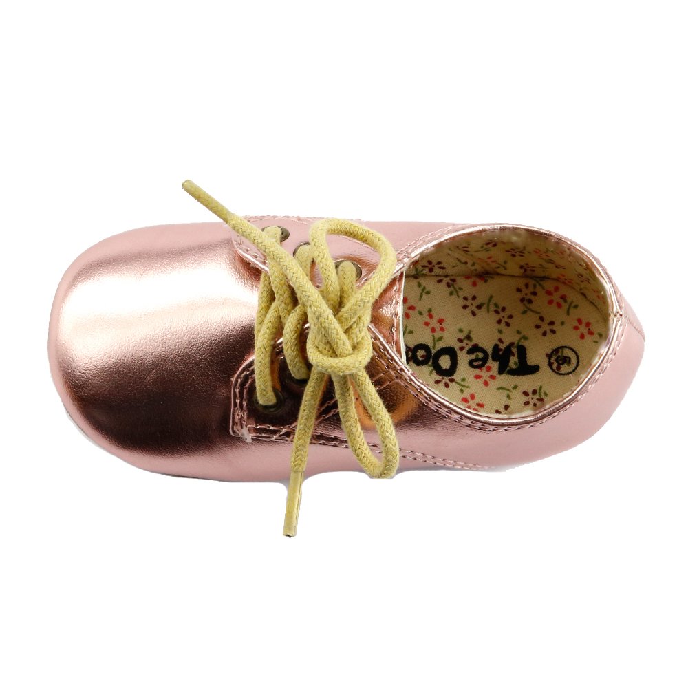The Doll Maker Girls' Toddler Metallic Oxford Shoes - Stylish & Comfortable First Walkers for Baby Girls (Ages 1-3) | Perfect for Dressy Occasions, Parties & Special Events