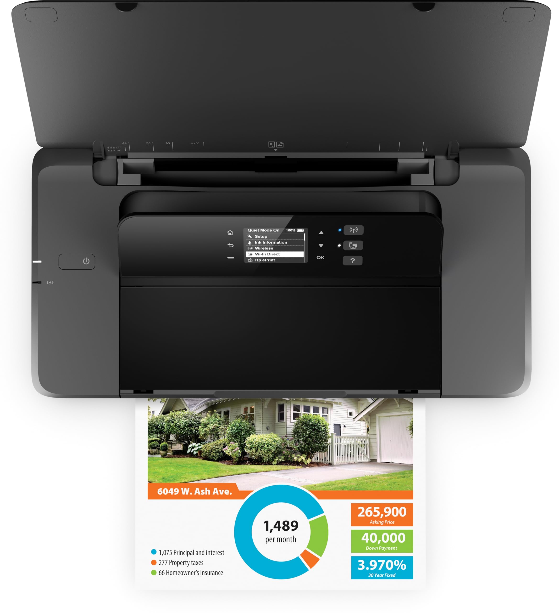 HP OfficeJet 200 Portable Wireless Mobile Printer - Compact & Lightweight (18.6x36.4x6.9cm) for Business Travel & Home Office - Black (CZ993A#BHC) | Perfect for On-the-Go Printing, Remote Work & Small Business Needs