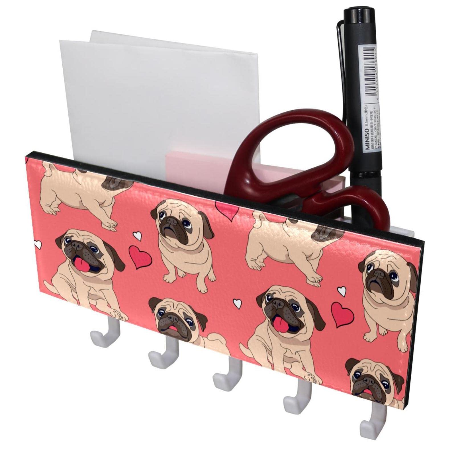 Shar Pei Dog Wall Key Holder with 5 Hooks - Decorative Entryway Organizer for Bathroom, Kitchen & Home Decor | Perfect for Pet Lovers & Small Space Organization