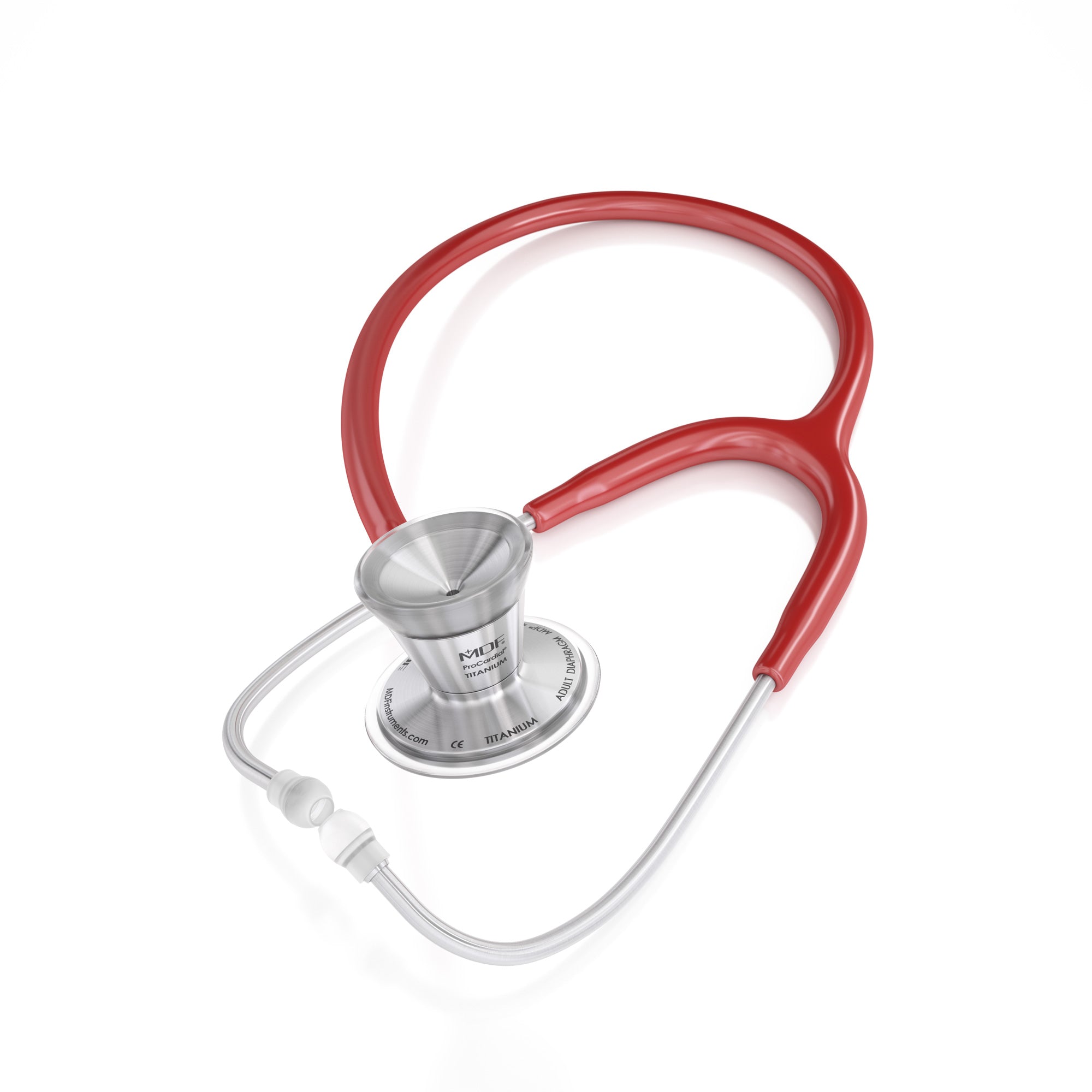 ProCardial® Titanium Cardiology Stethoscope - Burgundy Red | Premium Medical Stethoscope for Doctors, Nurses & Healthcare Professionals | Ideal for Cardiac Exams, Patient Monitoring & Clinical Use