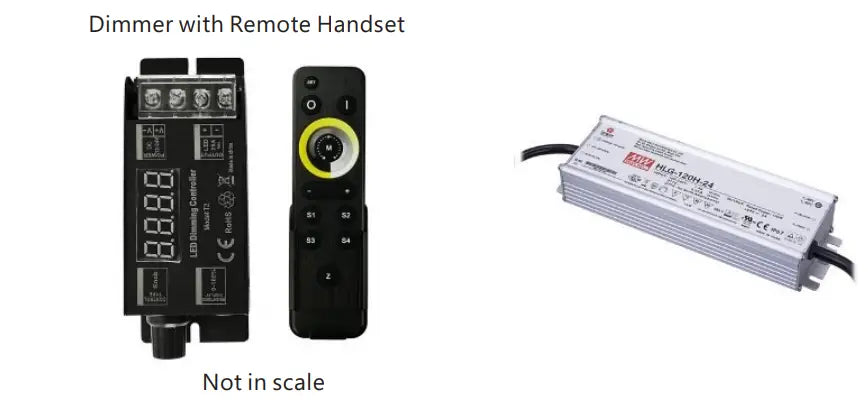 Wireless LED Dimmer Controller with Remote - Adjustable Brightness for Home, Office, and Bedroom Lighting