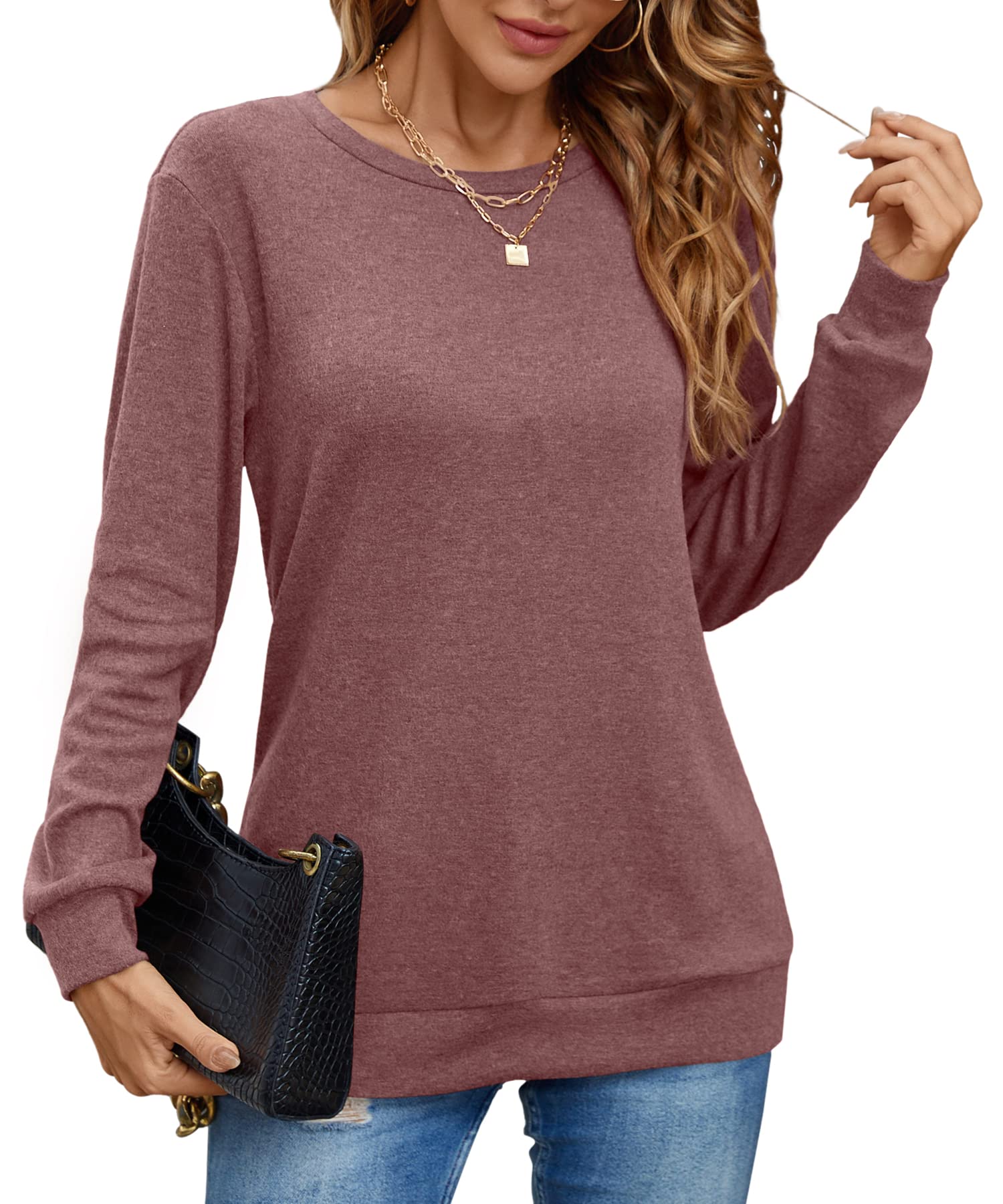 Women's Long Sleeve Tops - Casual Crewneck Shirts & Dressy Tunic Blouses for Work, Date Night & Everyday Wear | Comfortable & Stylish Women's Fashion