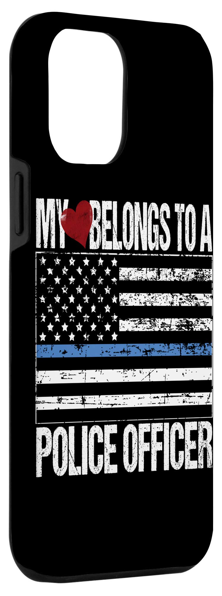 iPhone 12 Pro Max Thin Blue Line Flag Case - Protective Phone Cover for Police Officers & Supporters | Durable Slim Design for Everyday Use & Law Enforcement Appreciation