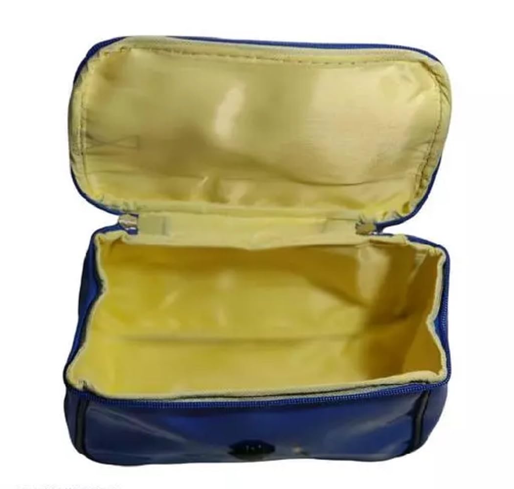 CoolKraft Glossy Cosmetic Makeup Bag - Waterproof Vanity Pouch for Travel, Lingerie & Toiletry Organizer (4-Pack, Blue) | Perfect for Gym, Vacation & Daily Beauty Storage