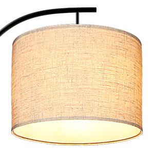 Modern Arc Floor Lamp with Lantern Shade - Farmhouse Industrial Standing Light for Bedroom, Living Room, Office - 3000K Warm White Bulb Included - Perfect for Reading, Relaxing & Home Decor