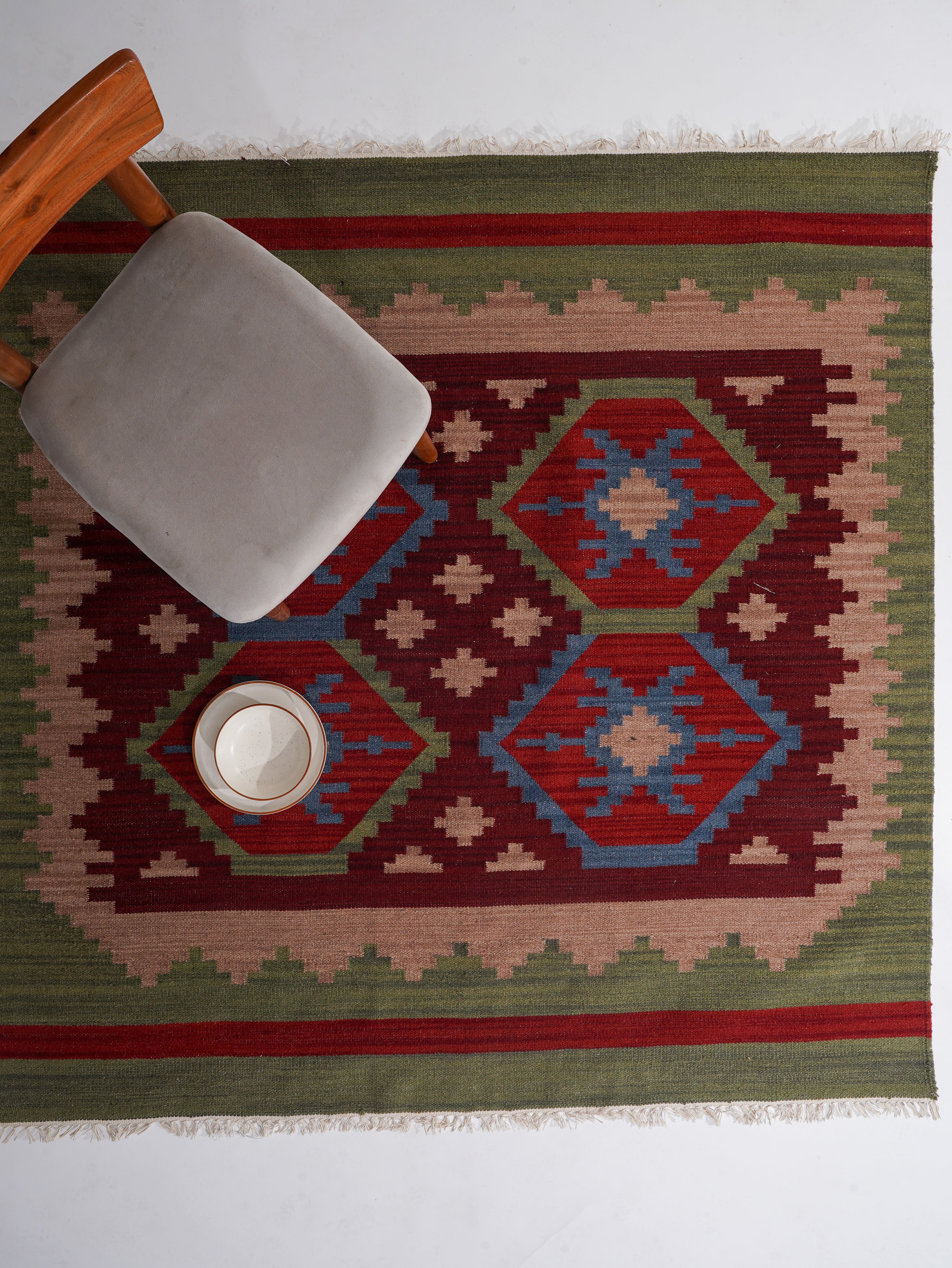 Hand Woven Bohemian Ecstasy Area Rug - Soft & Durable for Living Room, Bedroom, or Nursery Decor