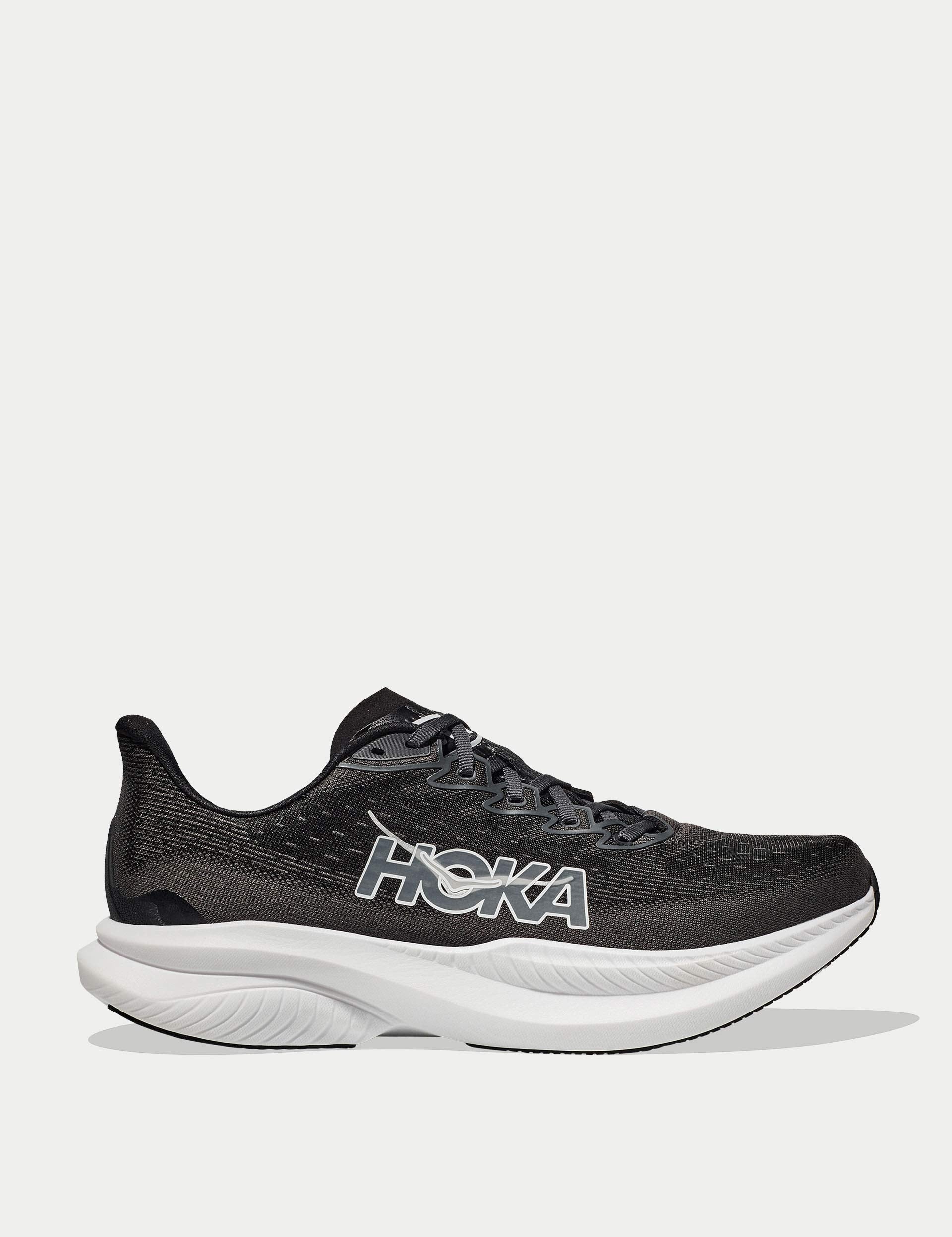 Mach 6 Running Shoes for Men - Lightweight Black & White Athletic Sneakers for Jogging, Gym Workouts & Daily Wear