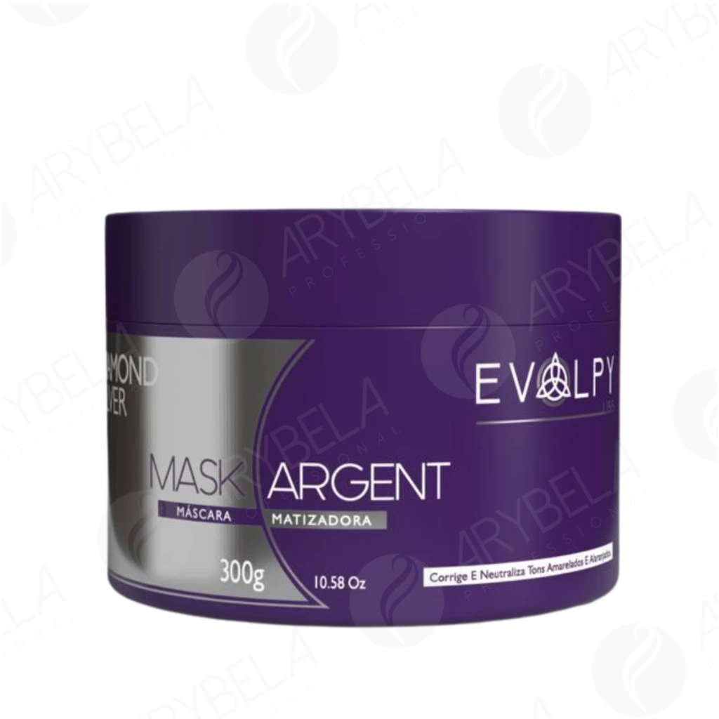 Evolpy Diamond Silver 300g Hair Mask - Deep Conditioning Treatment for Dry, Damaged Hair - Salon-Quality Hair Care at Home | Perfect for Hydration, Repair & Shine