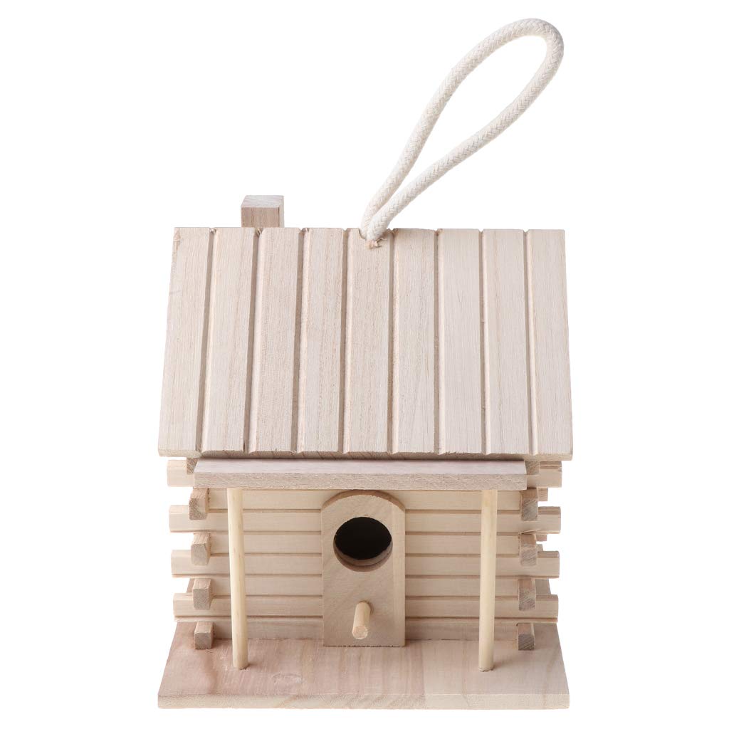 Wooden Bird House for Outdoor Use - Warm & Cozy Bird Breeding Box, Natural Nesting Shelter for Wild Birds, Perfect Garden Decoration & Pet Toy for Bird Lovers