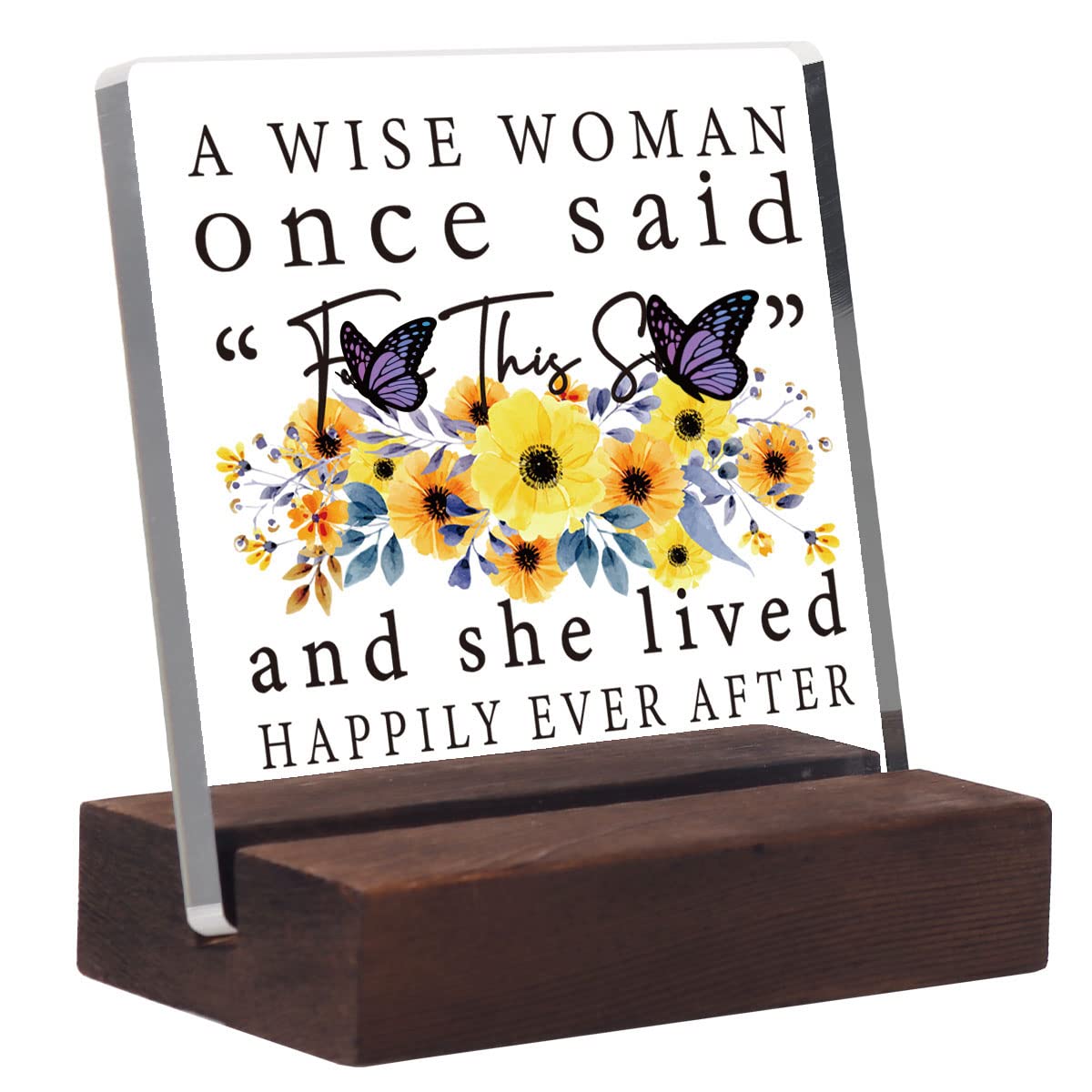 Inspirational Birthday Gifts for Women - Motivational Office Decor for Best Friend, Coworker or Boss - Clear Acrylic Desk Sign for Home & Office - Perfect for Workstations, Desks & Workspace Decor