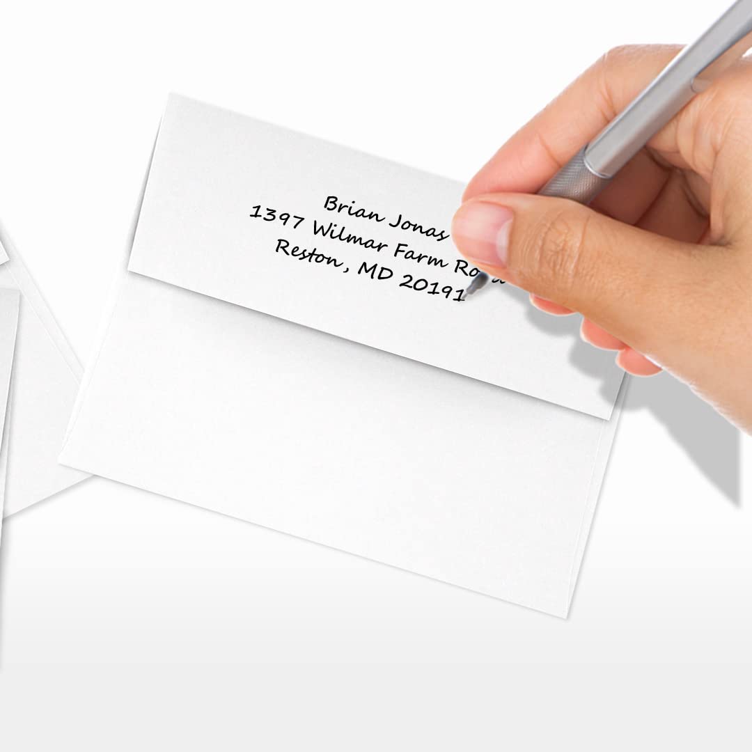Premium A2 Invitation Envelopes 4 3/8 x 5 3/4 Inches - 100% Cotton Brilliant White Stationery (500 Pack) - Perfect for Wedding Invitations, Greeting Cards & Business Correspondence