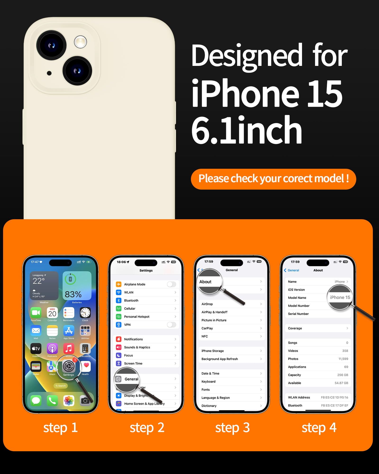 Dssairo iPhone 15 Case - Premium Liquid Silicone Cover with 2× Tempered Glass Screen Protectors | Enhanced Camera Protection & Scratch-Resistant Soft Microfiber Lining | Slim Protective Phone Case (Stone Color) - Perfect for Daily Use, Travel & Outdoor Activities