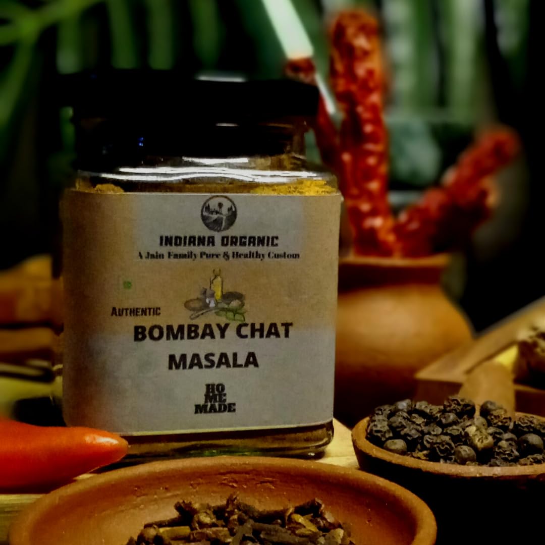 Organic Bombay Chaat Masala Powder - 150g | No Onion & Garlic | Authentic Indian Spice Blend for Chaat, Snacks & Street Food | Fresh Packed | Premium Quality | Vegan & Gluten-Free | Perfect for Salads, Fruits & Indian Dishes