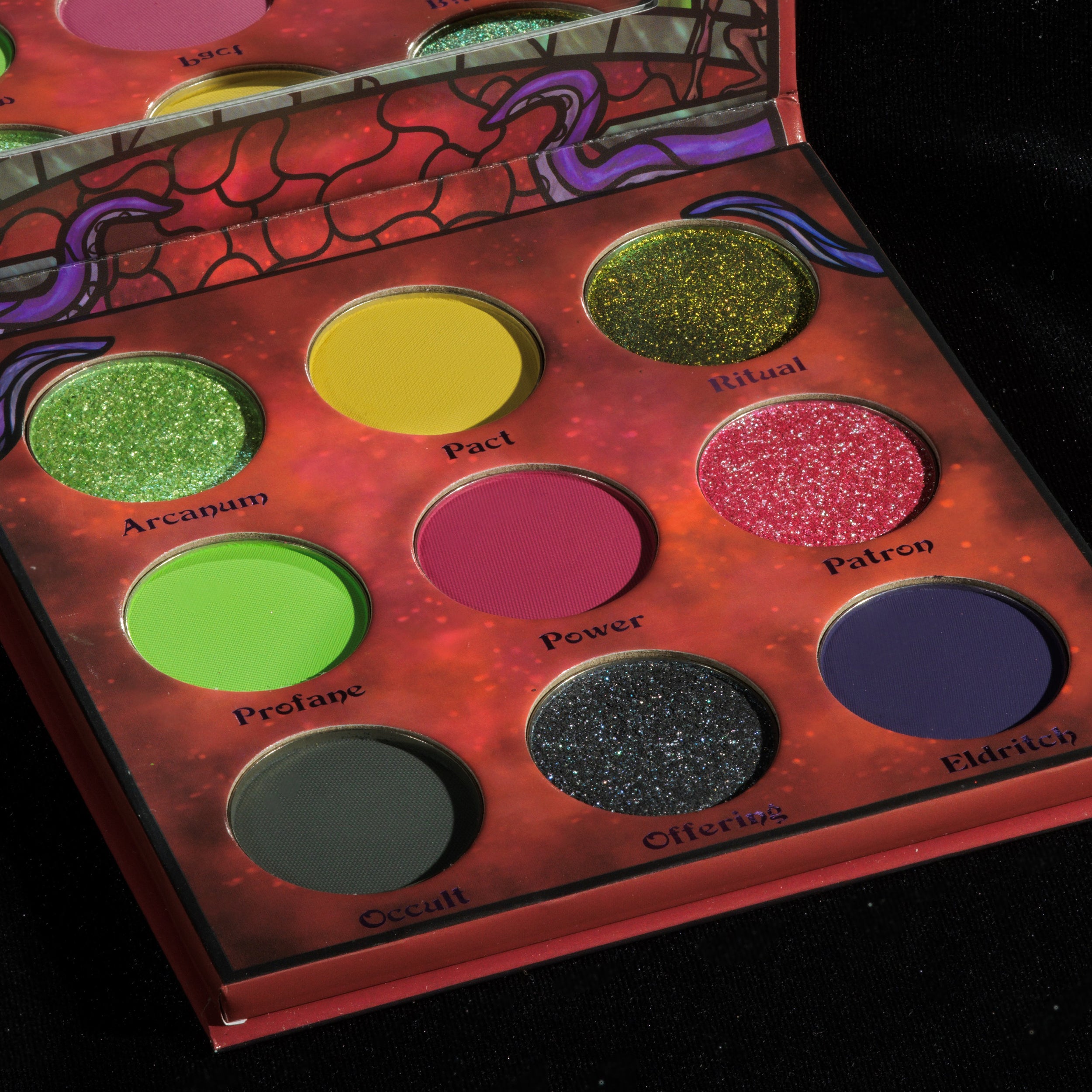 Warlock Eyeshadow Palette - 12 Highly Pigmented Matte & Shimmer Shades for Professional Makeup | Perfect for Halloween, Cosplay & Night Out Looks