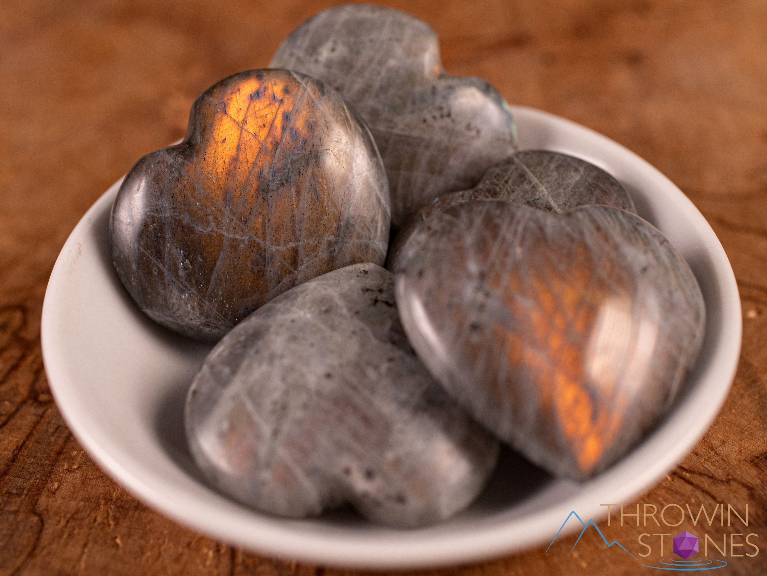 Labradorite Crystal Heart - Thin & Light Pastel Goth Gothic Home Decor | Healing Crystals & Stones (E1962) for Meditation, Spiritual Gifts & Witchy Aesthetic
