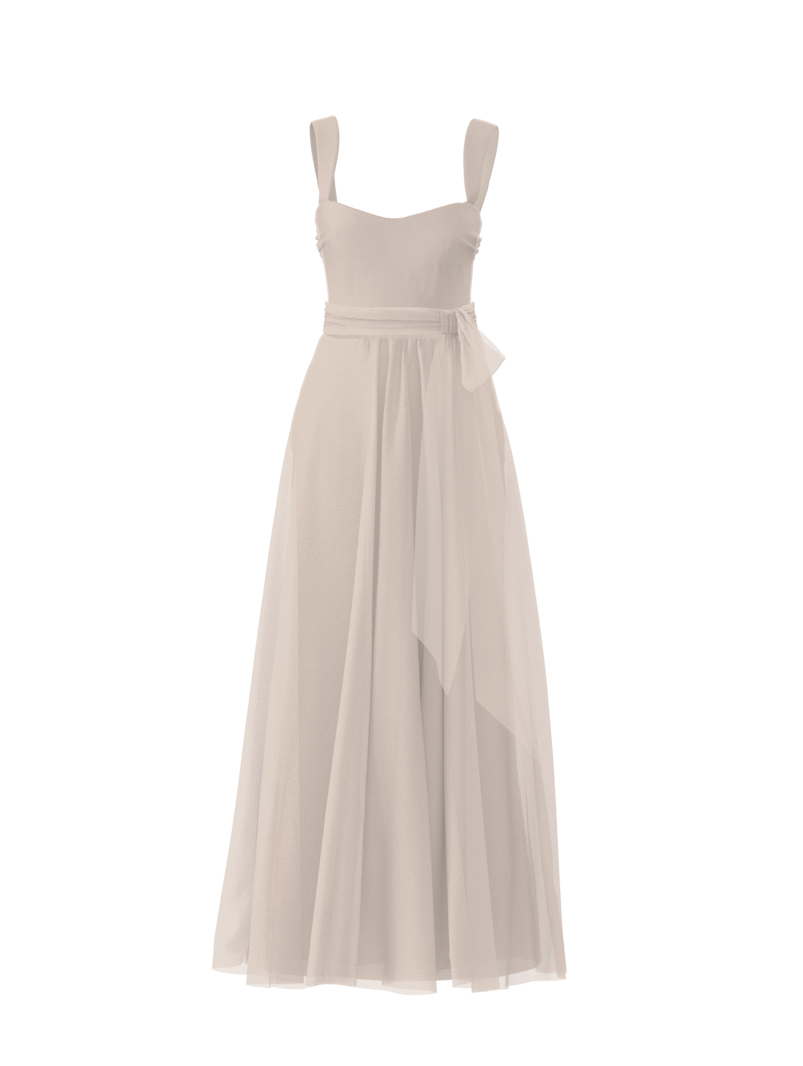 Alexis Bodice & Justine Skirt Set with Sash Belt in Fawn - Elegant Women's Fashion for Parties, Weddings & Special Occasions
