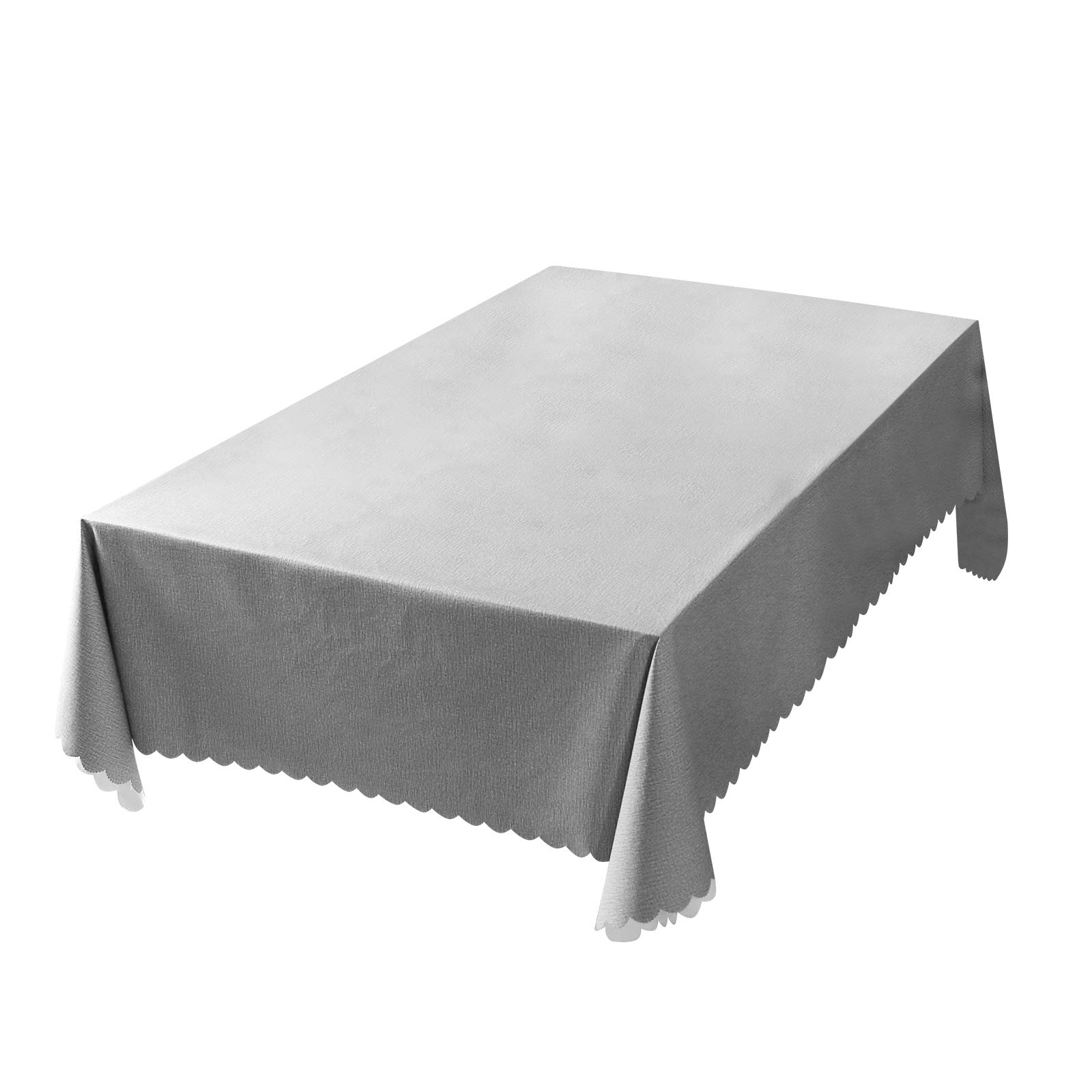 Waterproof Vinyl Tablecloth 90x90cm Grey for Outdoor Dining & Picnics