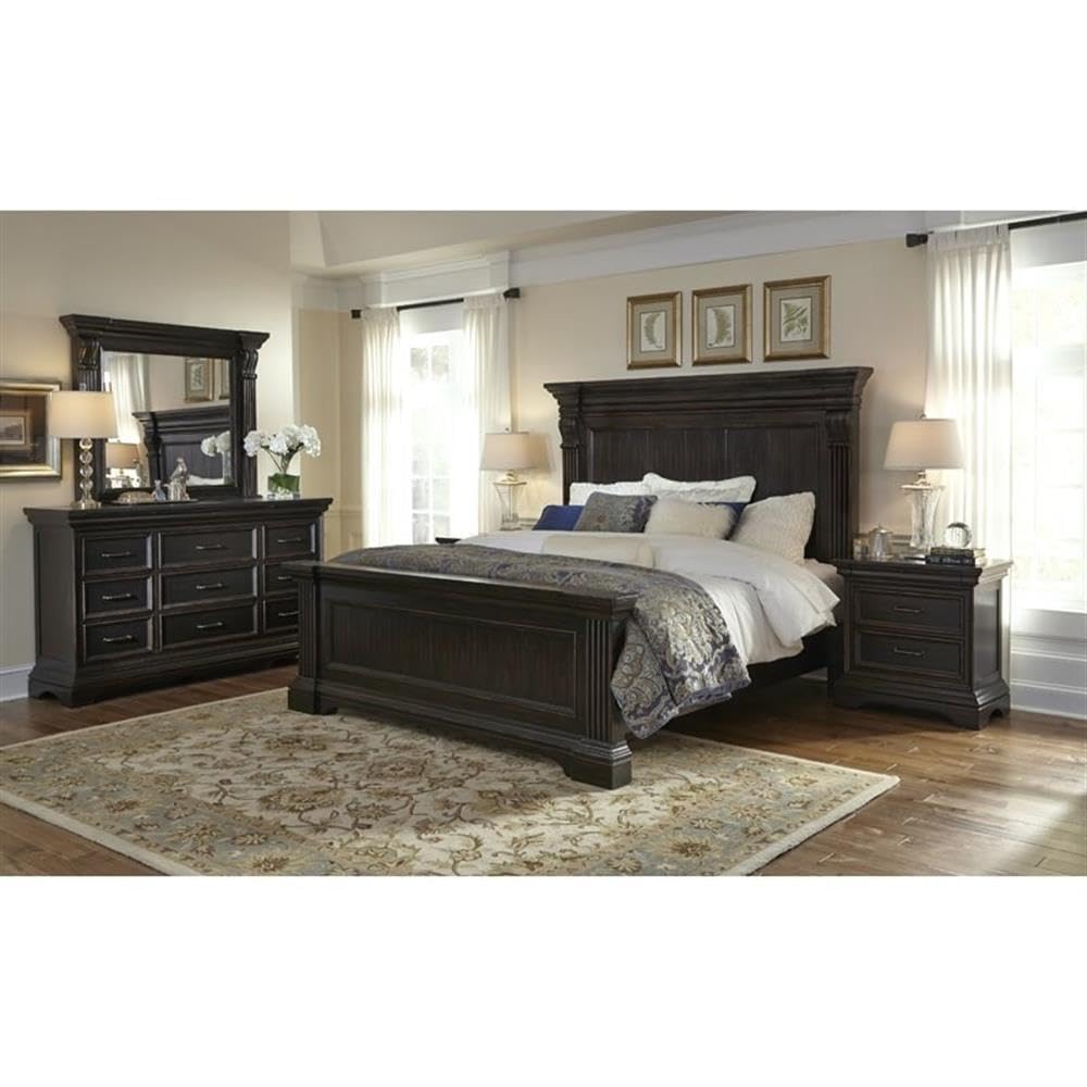 Pulaski Furniture Caldwell 2-Drawer Solid Wood Nightstand in Deep Brown - Perfect for Bedroom Storage and Home Decor