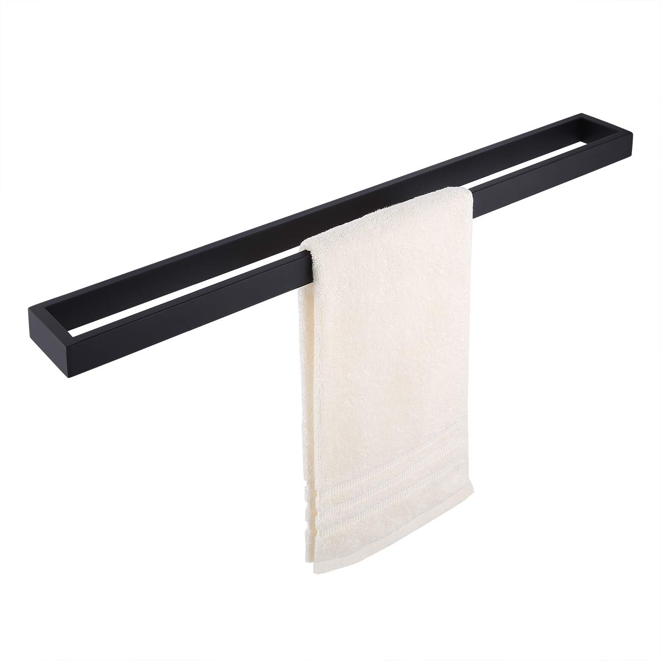 KES 24-Inch Black Towel Bar - Modern Wall Mount Bathroom Hand Towel Holder | SUS 304 Stainless Steel Matte Black Finish | Perfect for Bathrooms, Kitchens & Spa Areas | A23000S60-BK