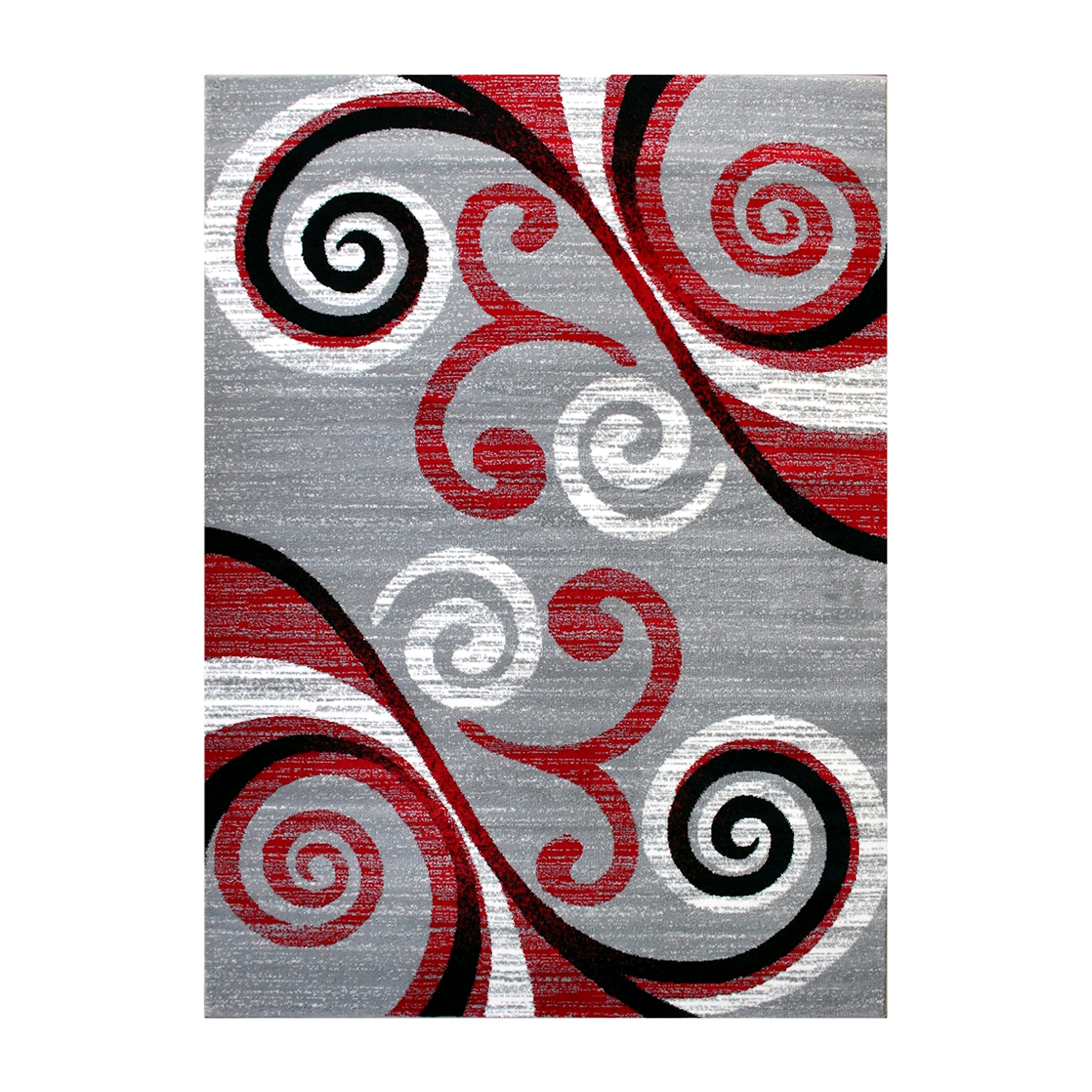 Flash Furniture Valli Collection 6' x 9' High Pile Red Olefin Area Rug with Jute Backing - Soft Plush Living Room Carpet for Bedroom, Hallway & Entryway - Home Decor & Floor Protection