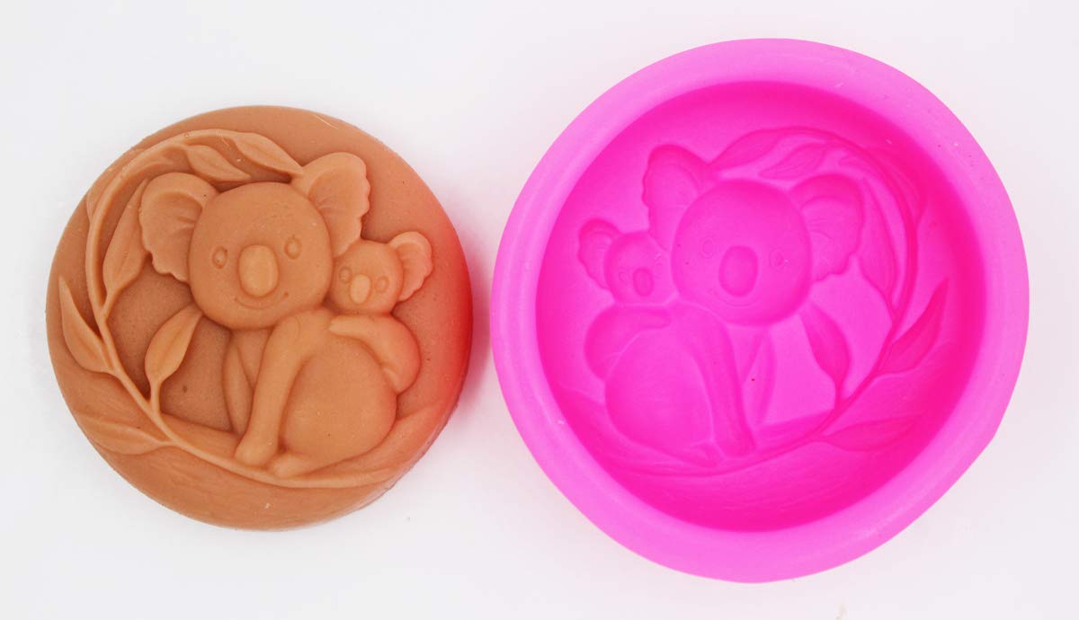 Cute Koala Silicone Soap Molds for DIY Handmade Soap Making - Perfect for Crafting, Gifts, and Home Spa Decor