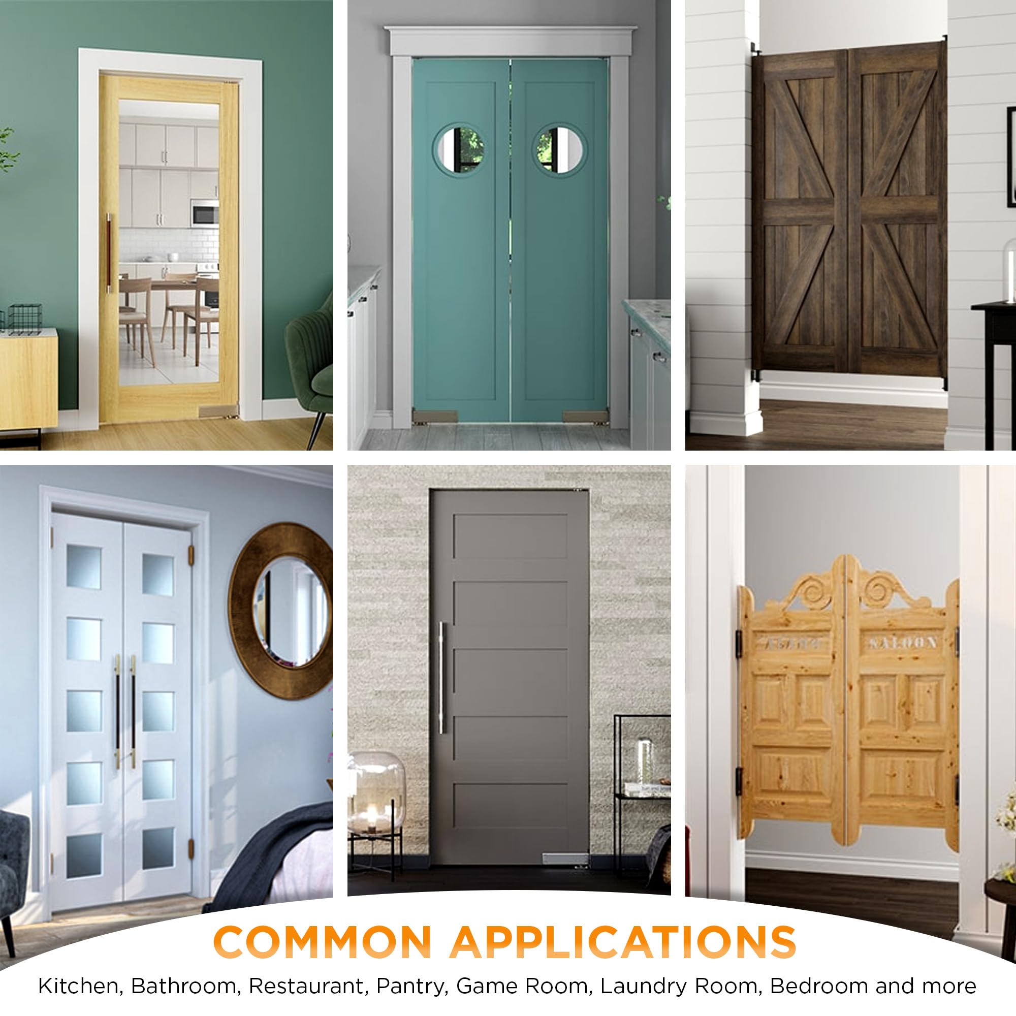 Swinging Cafe Doors Primed Barn Doors - 3/4