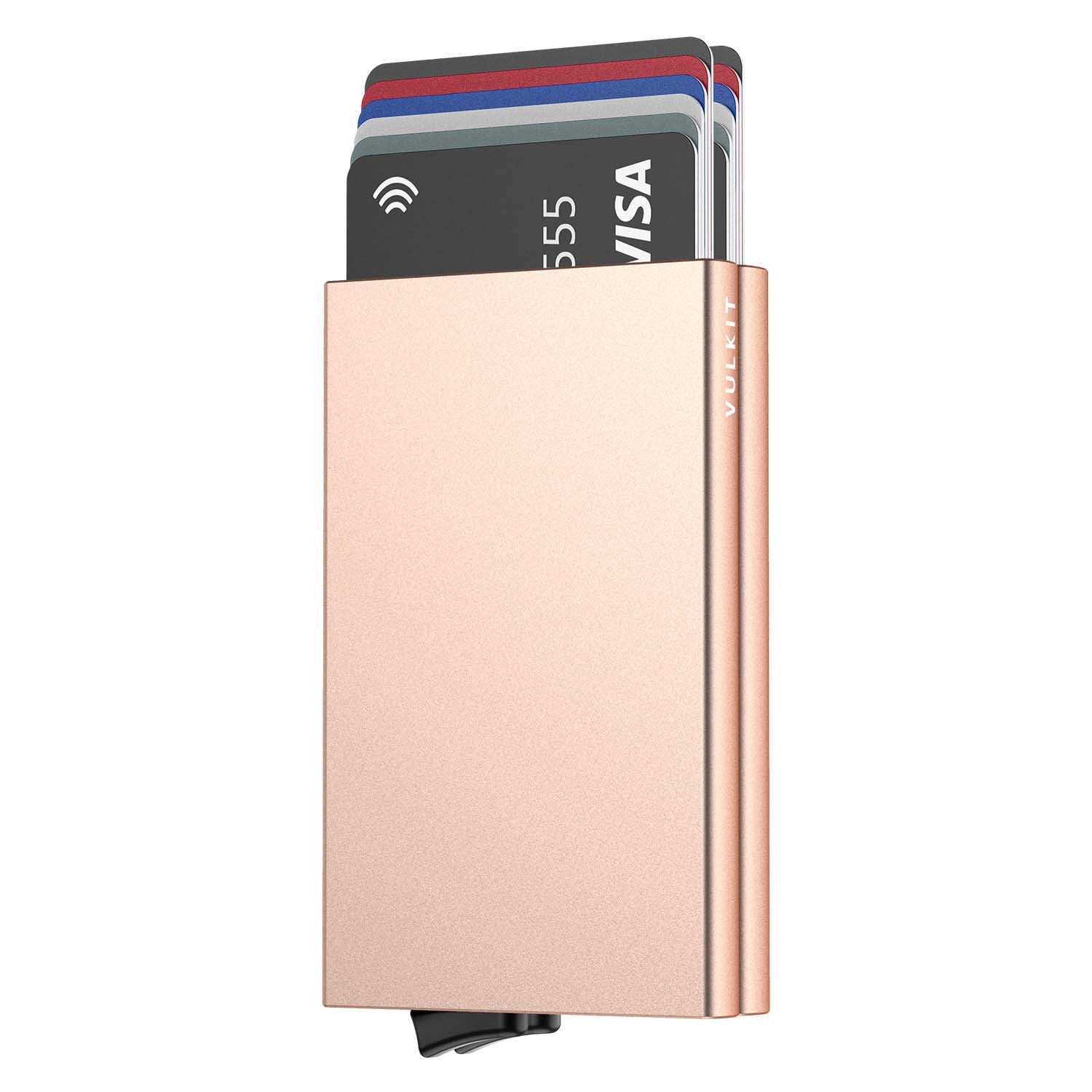 VC102 Double Aluminum Card Holder - Slim RFID Blocking Wallet for Credit Cards, IDs & Cash - Perfect for Travel, Business & Everyday Use