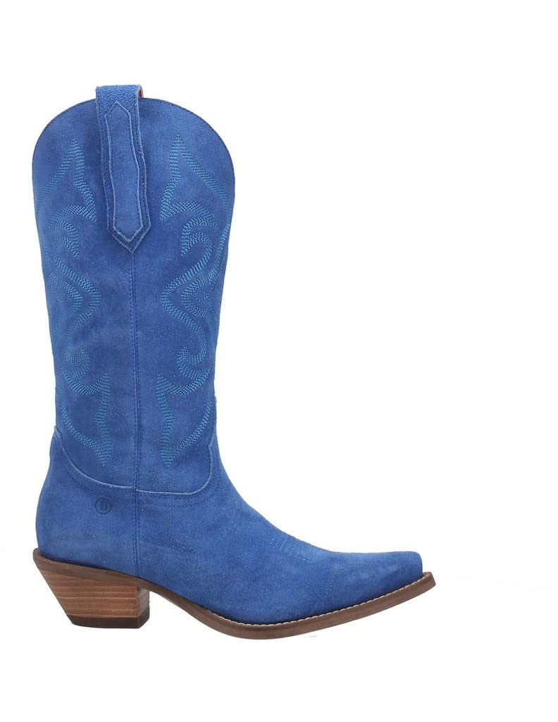 Women's Western Fashion Boots - Blue Cowgirl Boots Size 9 | Comfortable Ankle Booties for Country Dancing, Rodeo & Casual Wear