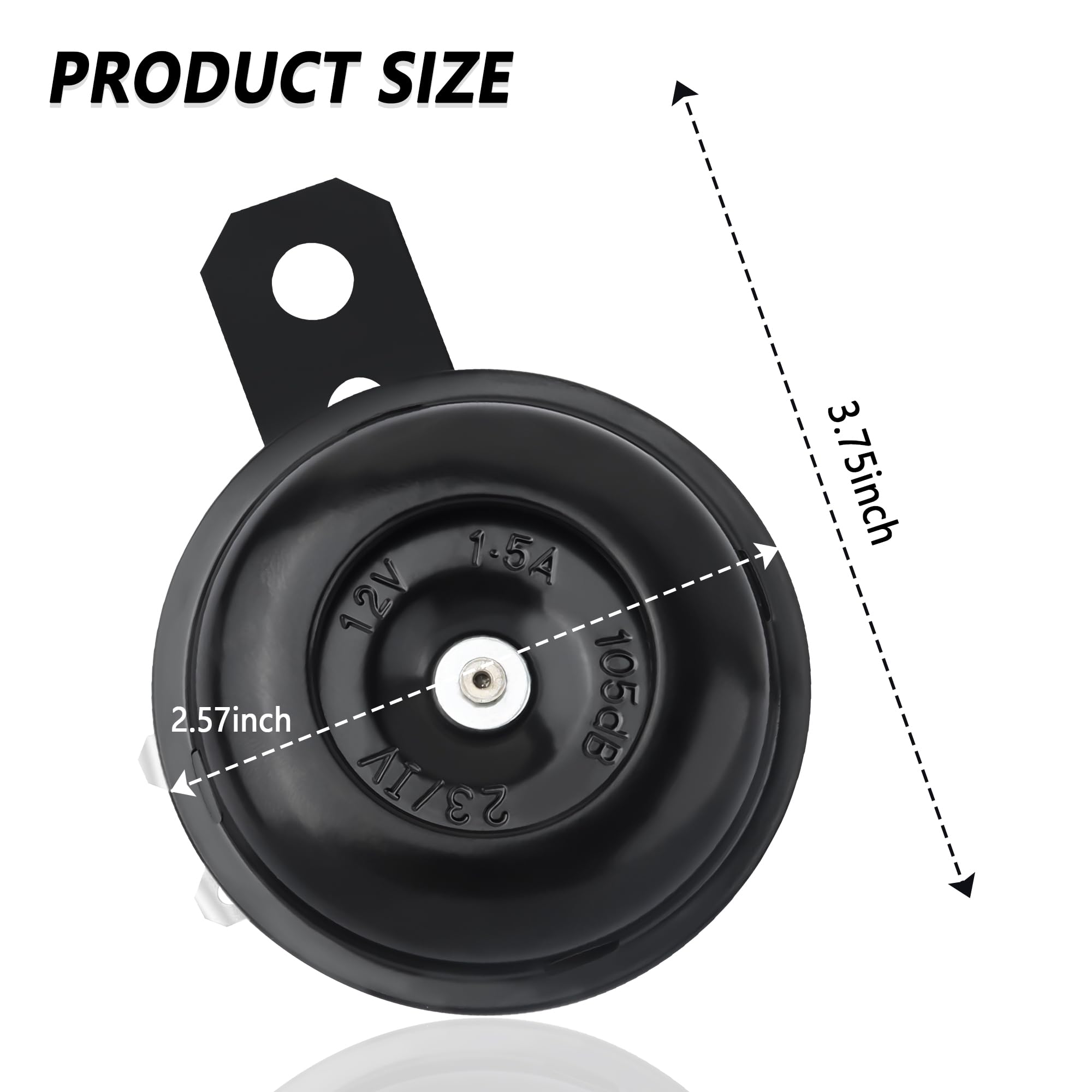 12V 105dB Super Loud Waterproof Motorcycle Air Horn - Universal Electric Warning Horn for Car, Bike, ATV, Truck & Scooter - Perfect for Safety Alerts in Heavy Traffic or Off-Road Adventures