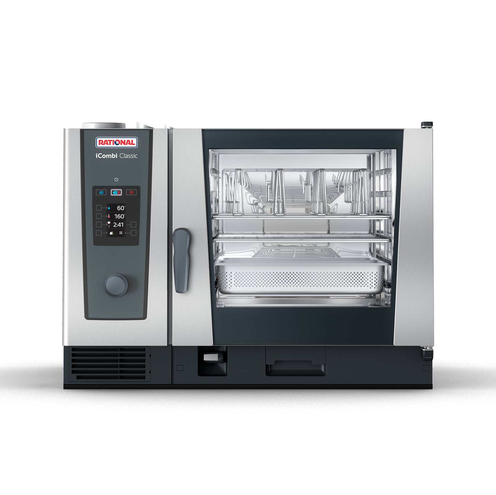Rational ICC 6 Full Size Natural Gas Combi Oven - 106,500 BTU Commercial Grade Combination Steamer & Convection Oven for Restaurants, Catering & Bakery Use
