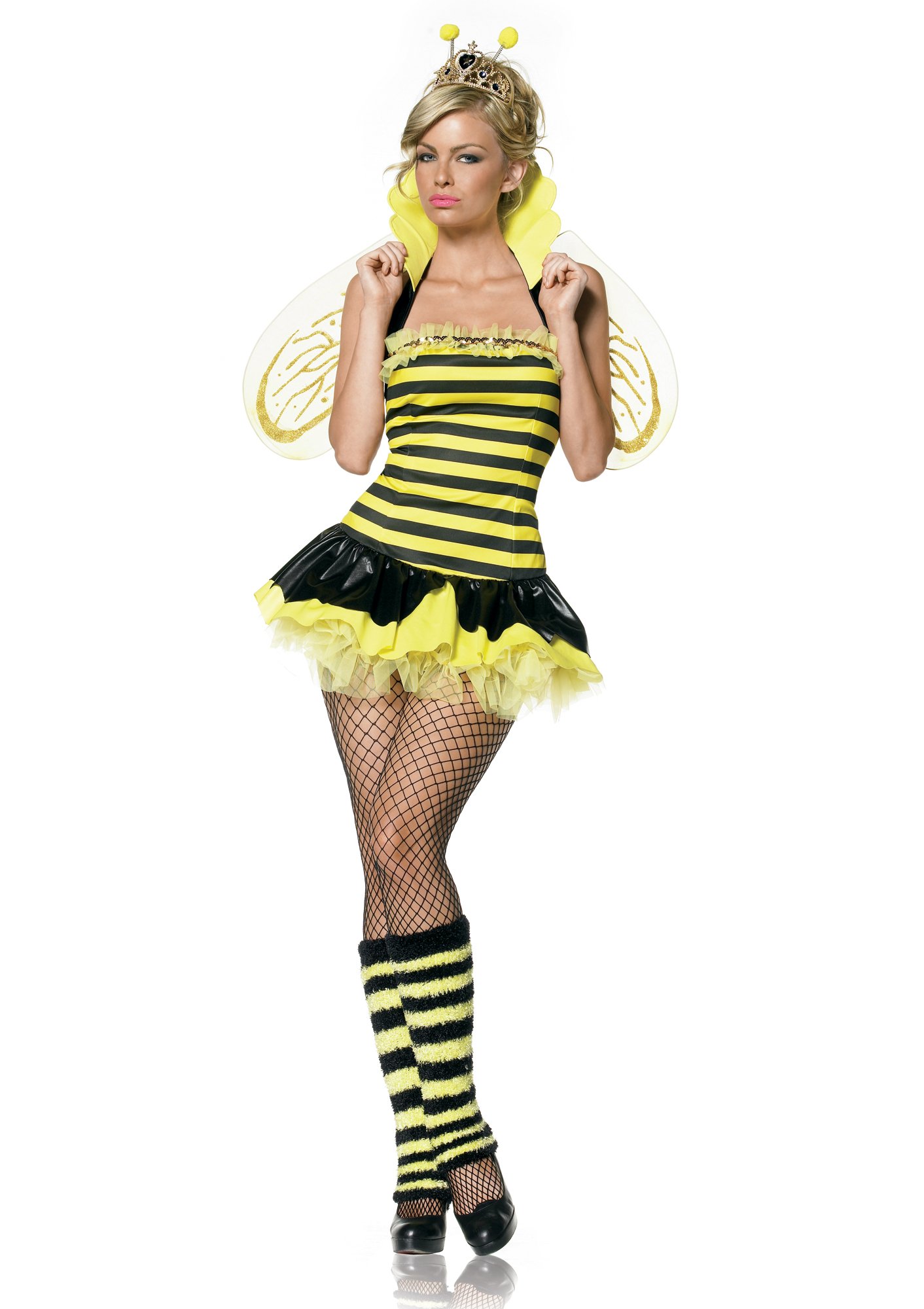 Leg Avenue Women's Queen Bee Costume - Sexy Halloween Party Outfit for Adults, Cosplay, Bachelorette & Theme Parties