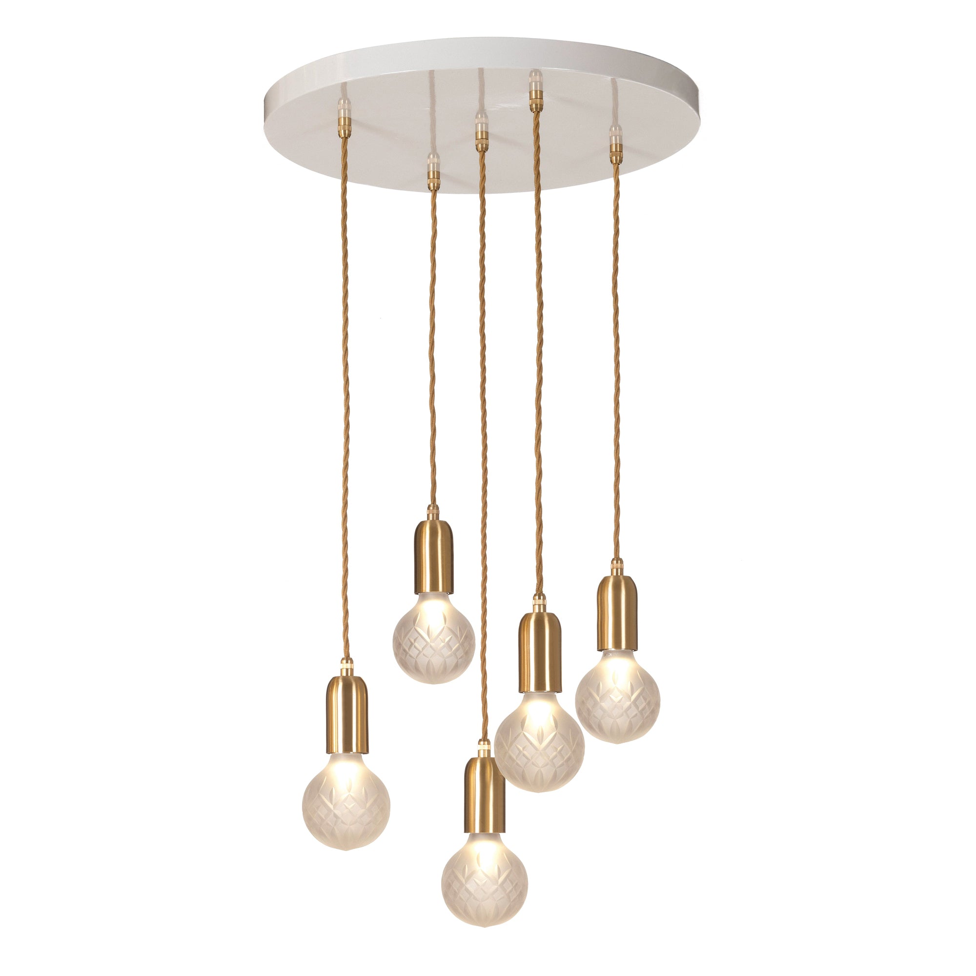 Crystal Bulb Pendant Light - Elegant Glass Ceiling Lighting Fixture for Dining Room, Kitchen Island & Bedroom Decor