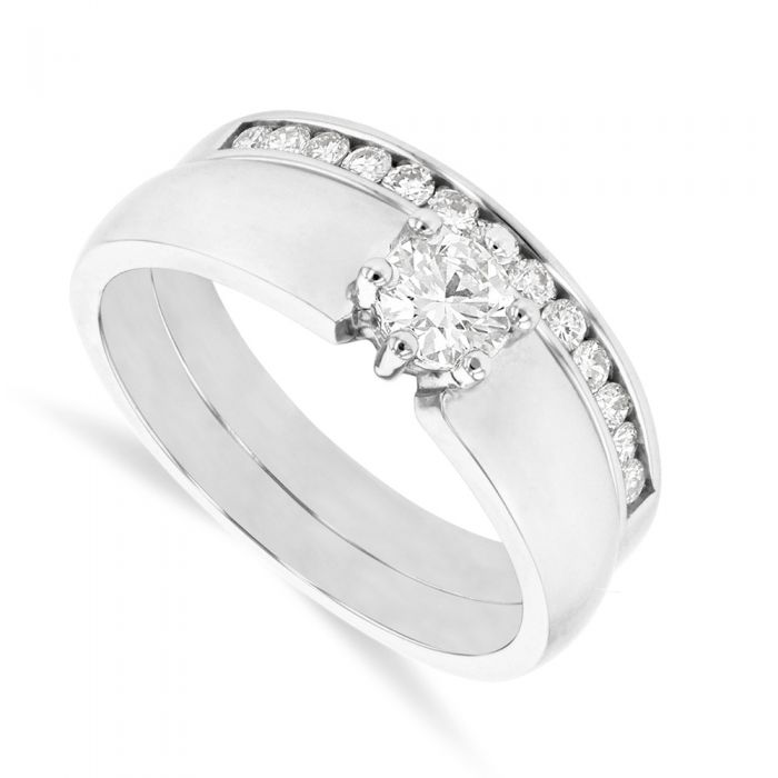 0.56ct Diamond Solitaire Engagement Ring in 9K White Gold - Perfect for Proposals, Anniversaries & Special Occasions