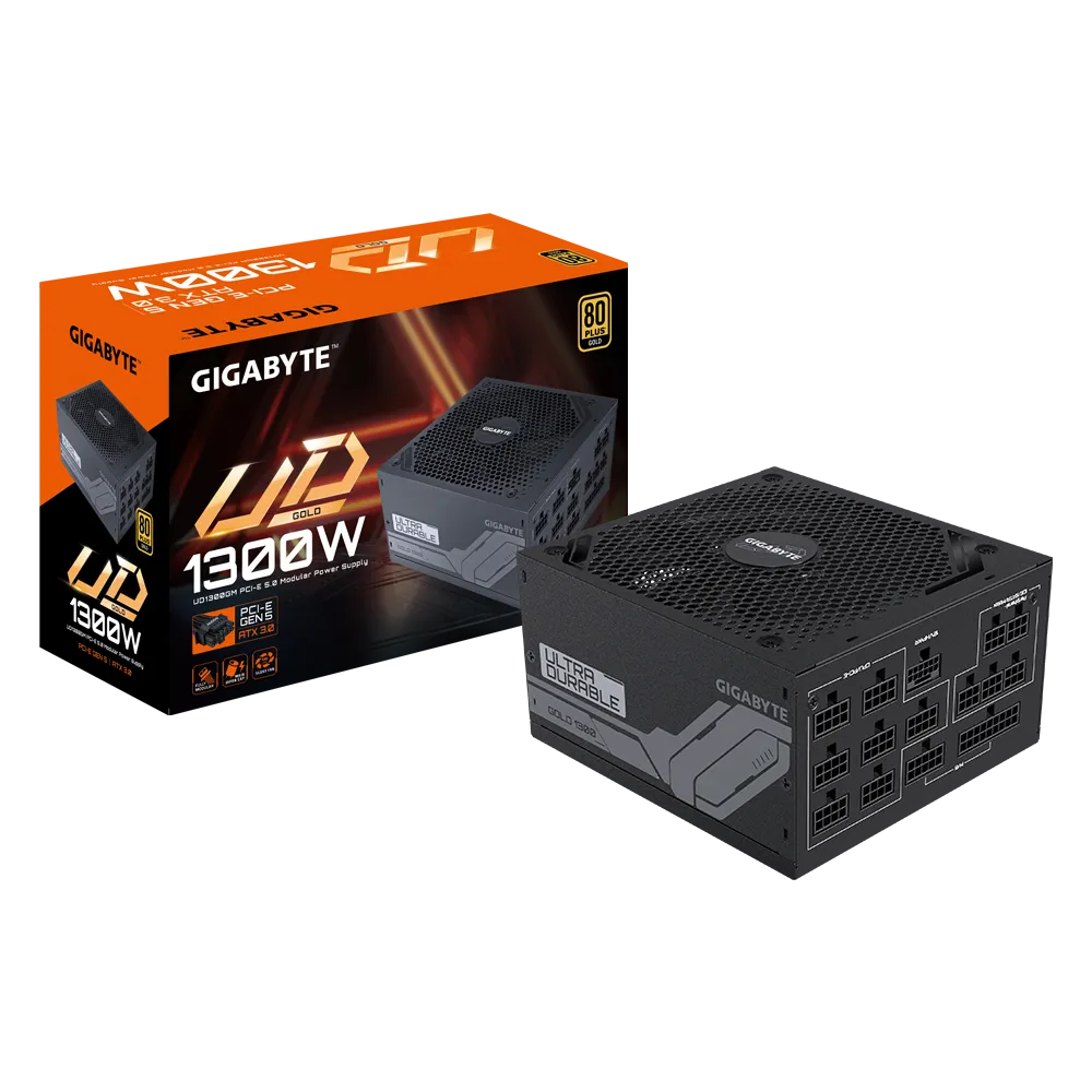 Gigabyte UD1300GM PG5 1300W Fully Modular 80+ Gold ATX 3.0 Power Supply - Perfect for Gaming PC, Workstation & High-End Builds