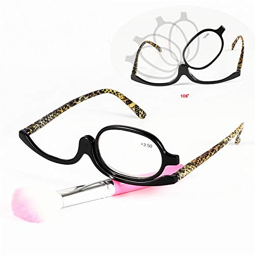 **Aisi Magnifying Makeup Glasses with Flip Down Lens – 5X Magnification Cosmetic Eyewear for Women – Perfect for Eyeliner, Eyeshadow & Lash Application**