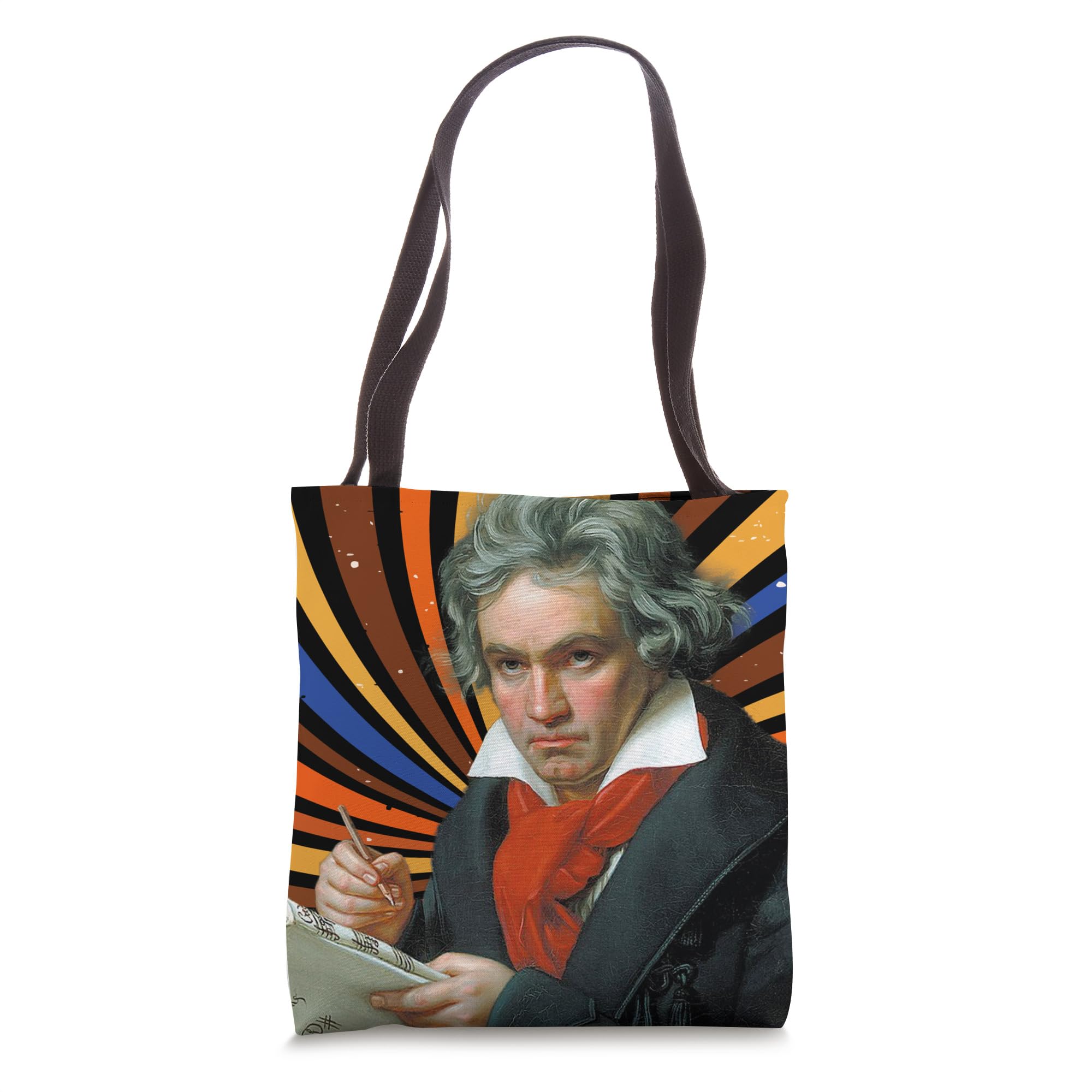 Vintage Beethoven Tote Bag - Classic Music Lover's Canvas Shopper for School, Work & Grocery Shopping