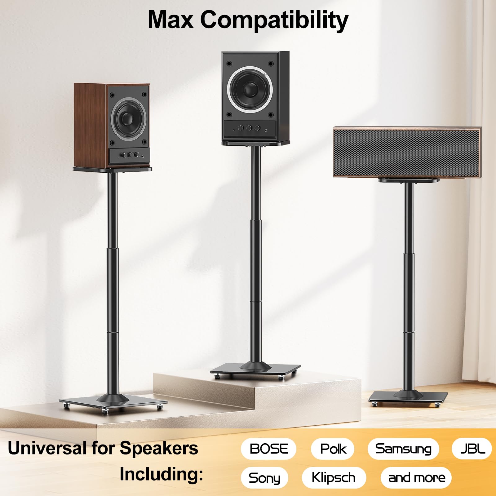 ELIVED Universal Adjustable Speaker Stands 28