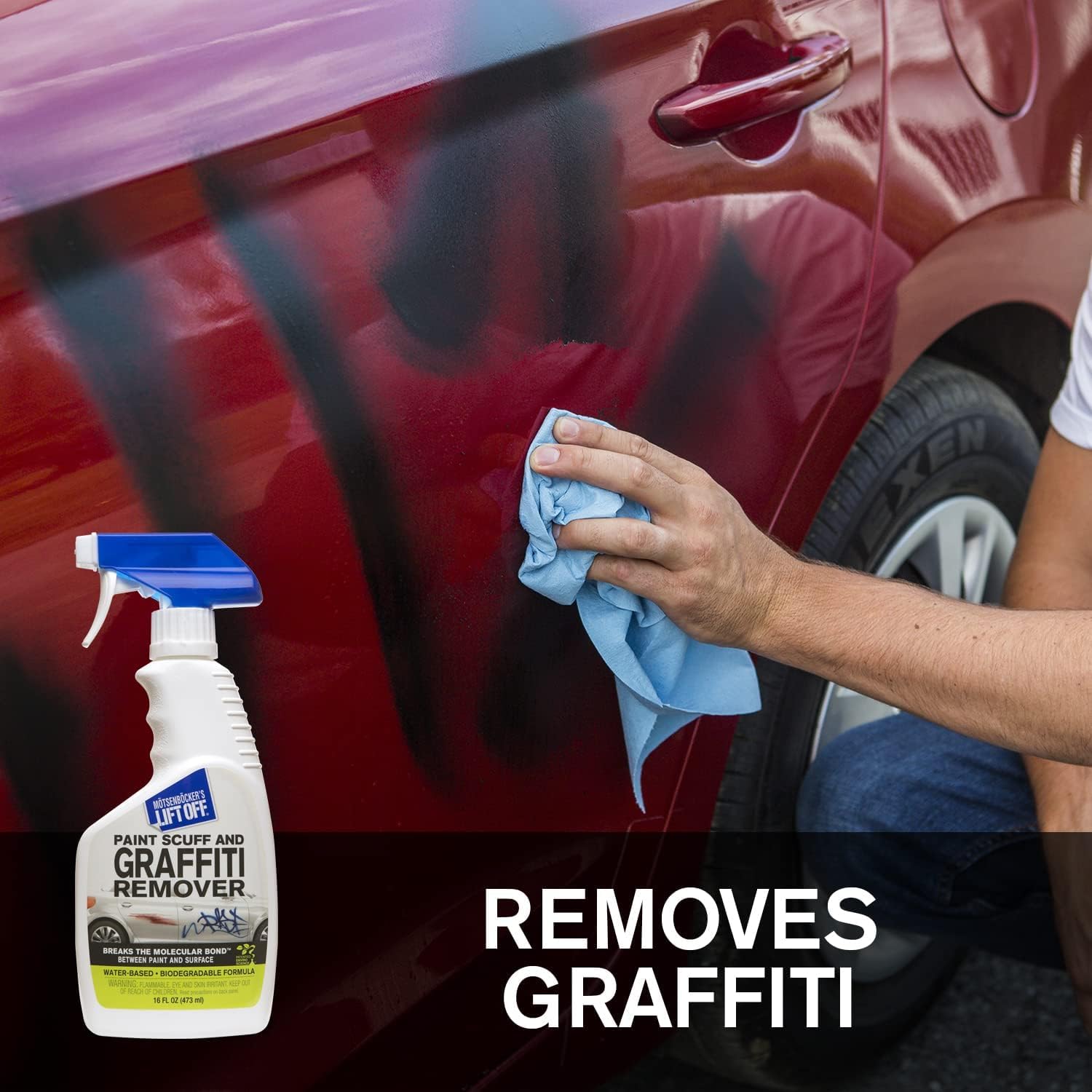 Motsenbocker's Lift Off 45406-2PK 16-Ounce Paint Scuff & Graffiti Remover - Removes Spray Paint, Acrylic, Marks from Vehicles, Brick, Boats, Concrete - Pack of 2 - Perfect for Home, Garage & Industrial Cleaning