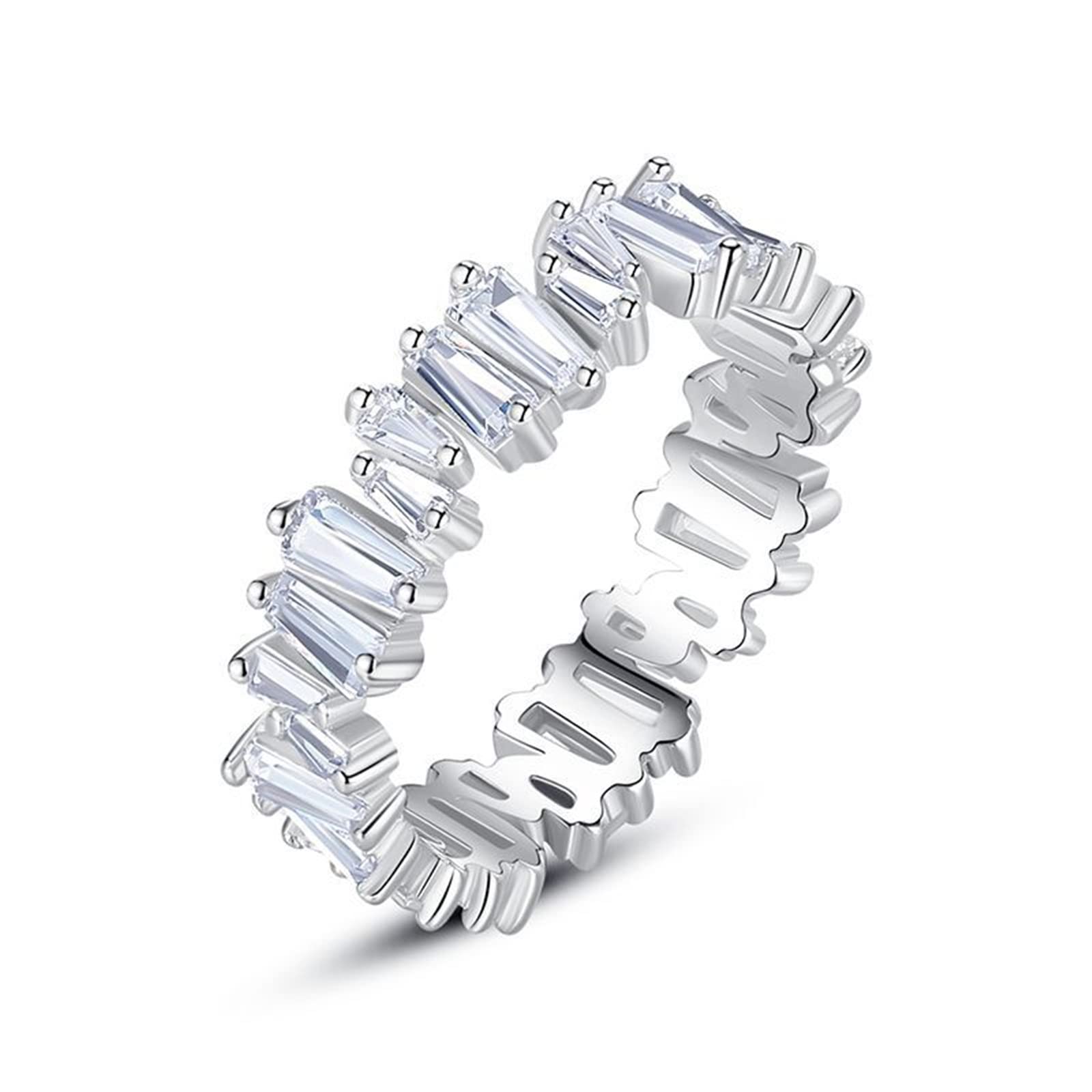 925 Sterling Silver Cubic Zirconia Engagement Ring & Wedding Band Set for Women - Elegant Irregular Design, Perfect for Proposals, Anniversaries & Bridal Jewelry