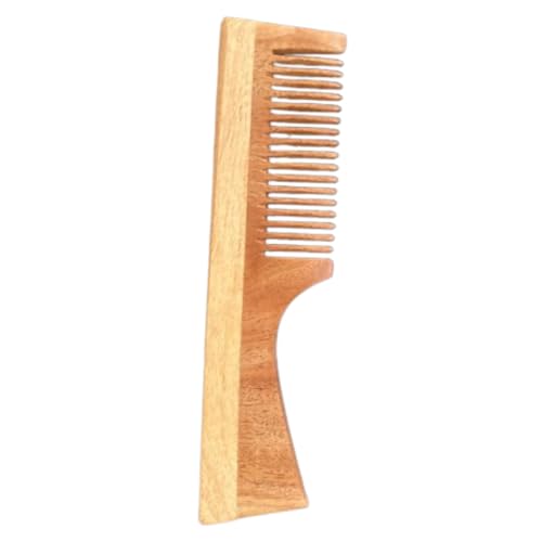 Organic Neem Wood Hair Comb for Smooth & Tangle-Free Hair - Natural Detangling Comb for Men & Women - Perfect for Daily Hair Care, Styling & Scalp Massage
