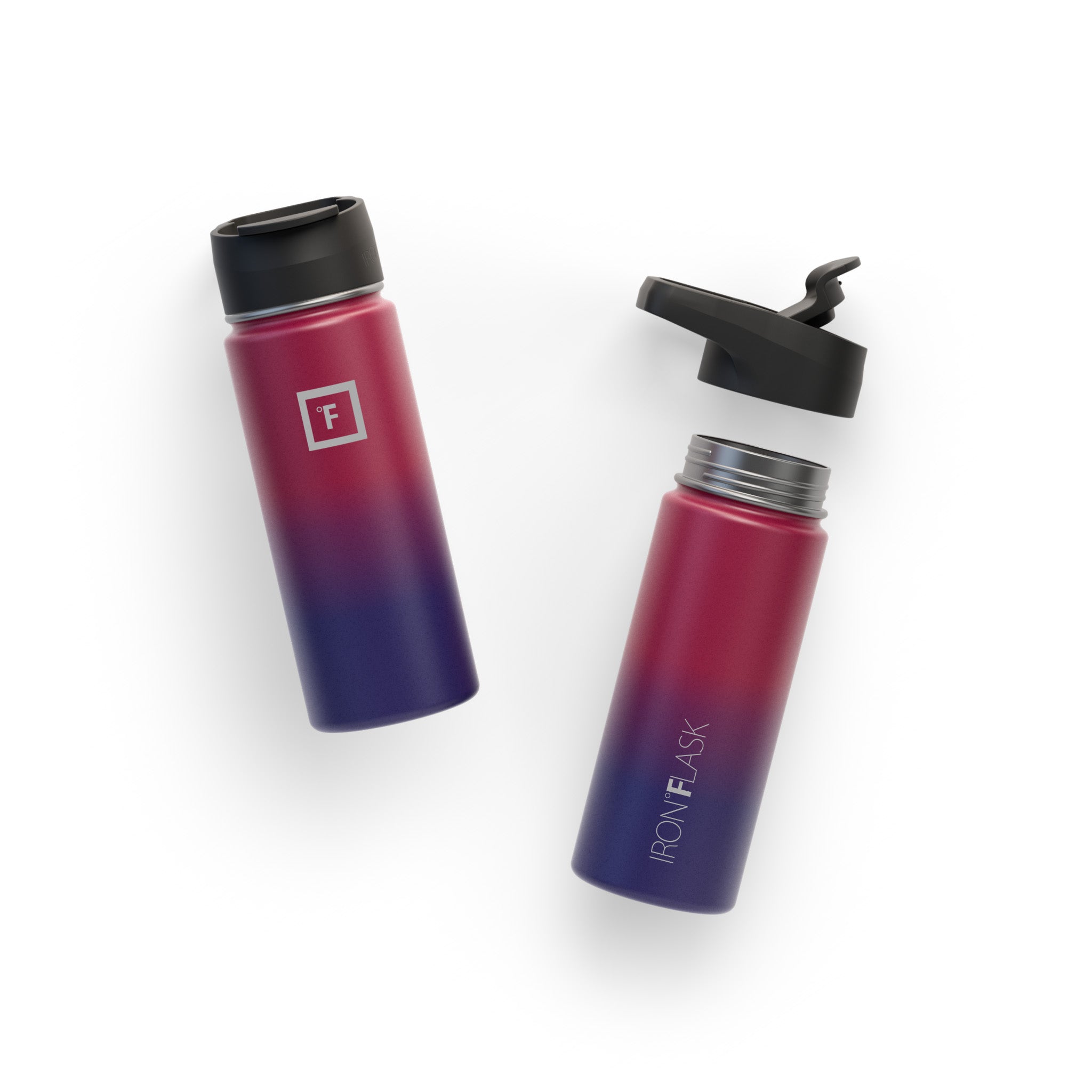 18 Oz Wide Mouth Water Bottle with Spout Lid - Leak Proof & BPA Free - Perfect for Gym, Hiking, Travel & Outdoor Activities