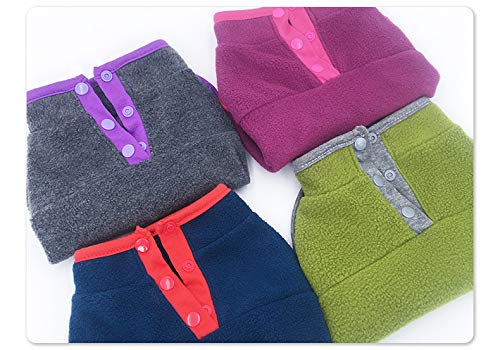 Winter Warm Dog Fleece Sweater - Cozy Pet Clothes for Small & Medium Dogs | Puppy Shirt, Dog Vest & Jacket (XS, Purple) | Perfect for Cold Weather Walks & Indoor Comfort