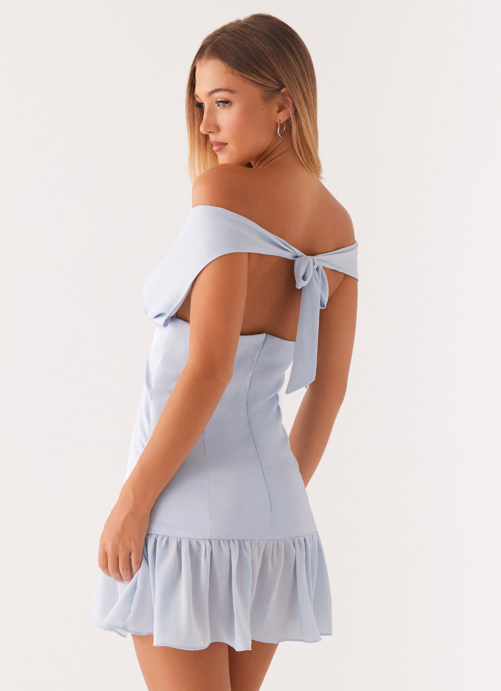 Dear Diary Mini Dress - Pastel Blue A-Line Sundress for Women | Summer Casual & Party Wear | Perfect for Beach, Brunch, and Date Nights
