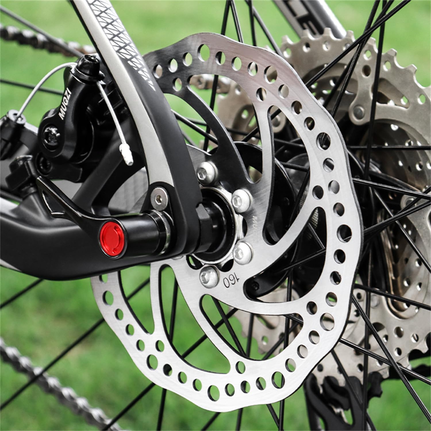 160mm Bike Disc Brake Rotor with 6 Bolts - Compatible with Road Bikes, Mountain Bikes, MTB & BMX - High-Performance Braking for Cycling, Commuting & Off-Road Adventures - Style A