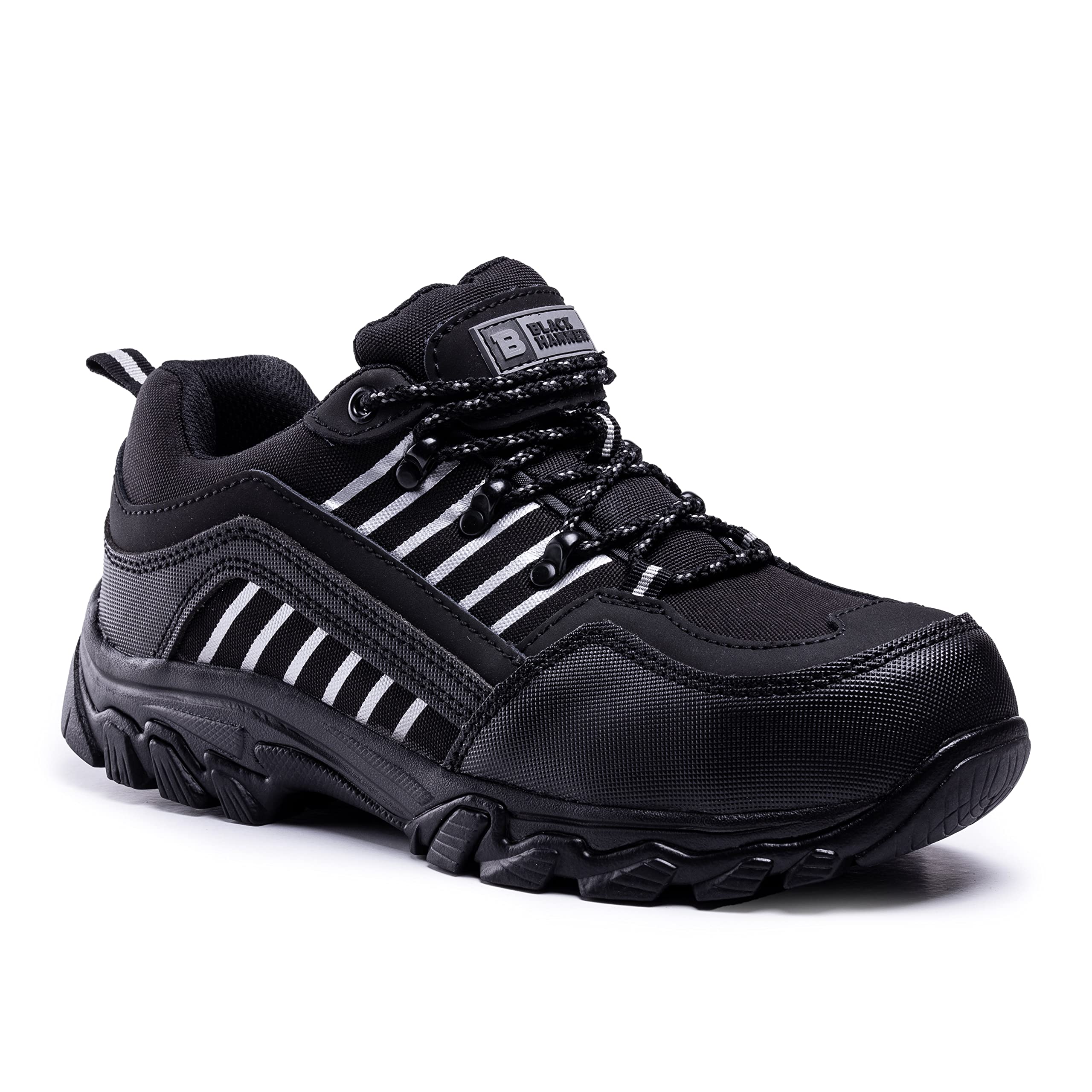 Black Hammer Men's Safety Trainers - Waterproof Steel Toe Work Shoes with Ankle Support, Lightweight S1P SRC 9900 Certified - Ideal for Construction, Warehouse & Industrial Work