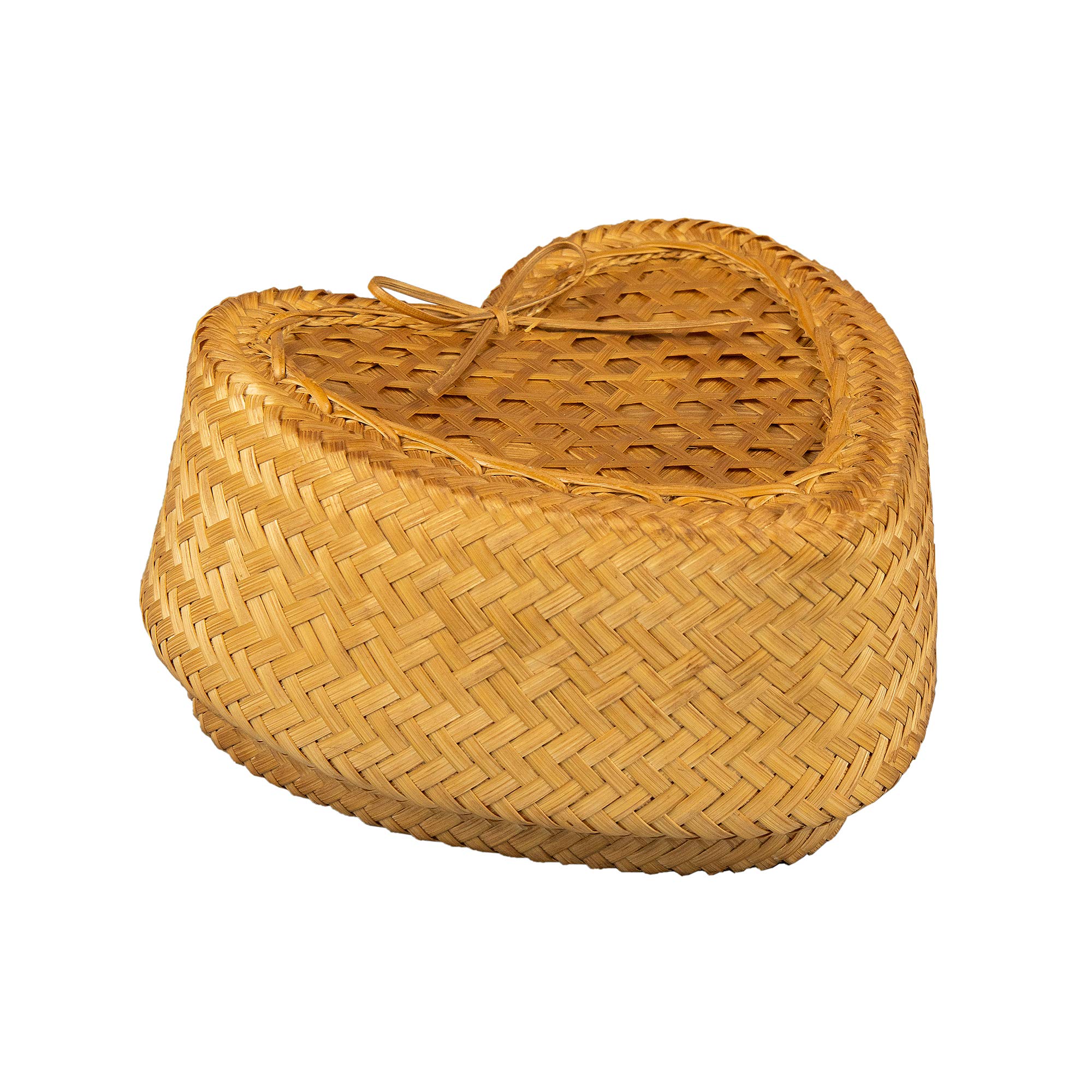 Thai Kra-tip Sticky Rice Bamboo Steamer Basket - 4 Inch Handmade Heart Shape Cookware for Home & Restaurant Use | Perfect for Cooking, Serving, and Collecting Traditional Asian Kitchenware