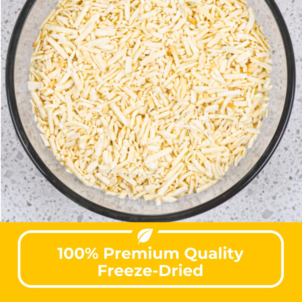 Freeze-Dried Pepper Jack Cheese Shreds - Long Shelf Life 25 Years | Emergency Food Storage & Survival Supplies | Perfect for Camping, Hiking, Backpacking Meals | Healthy Snack for Outdoor Adventures & Prepper Pantry