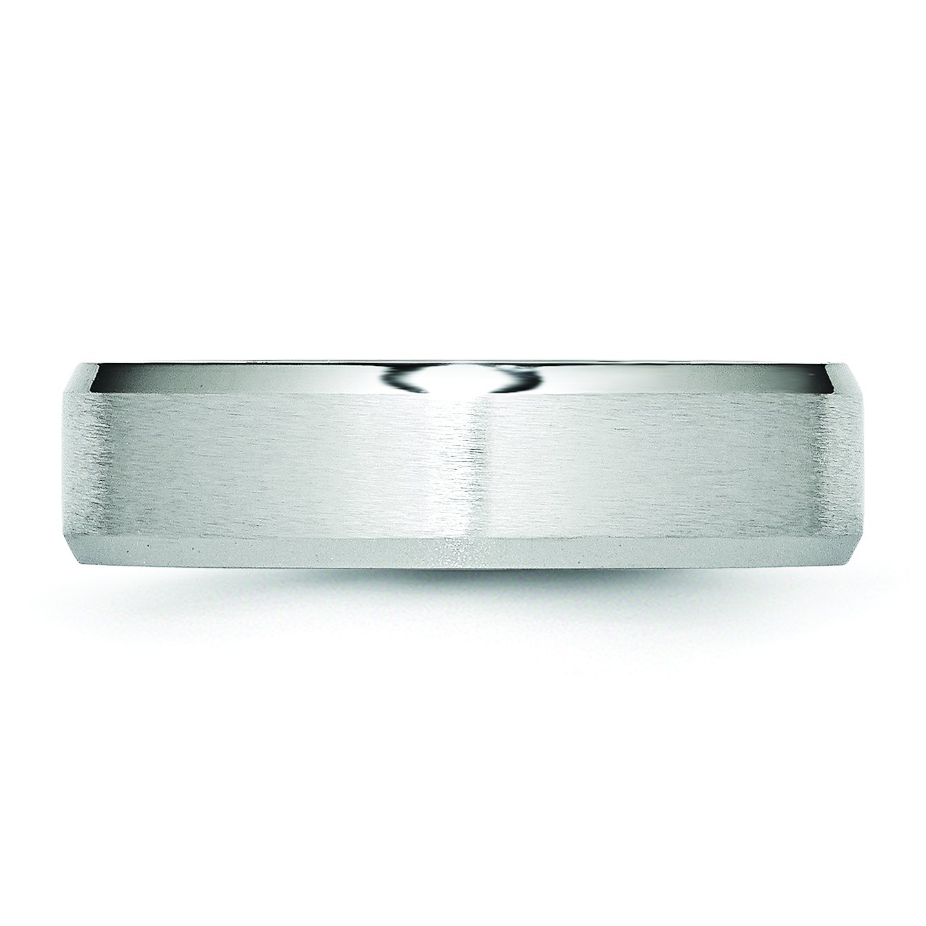 Men's Cobalt Wedding Band Ring - 6mm Tapered Beveled Edge with Satin & Polished Finish | Perfect for Engagement, Anniversary & Everyday Wear