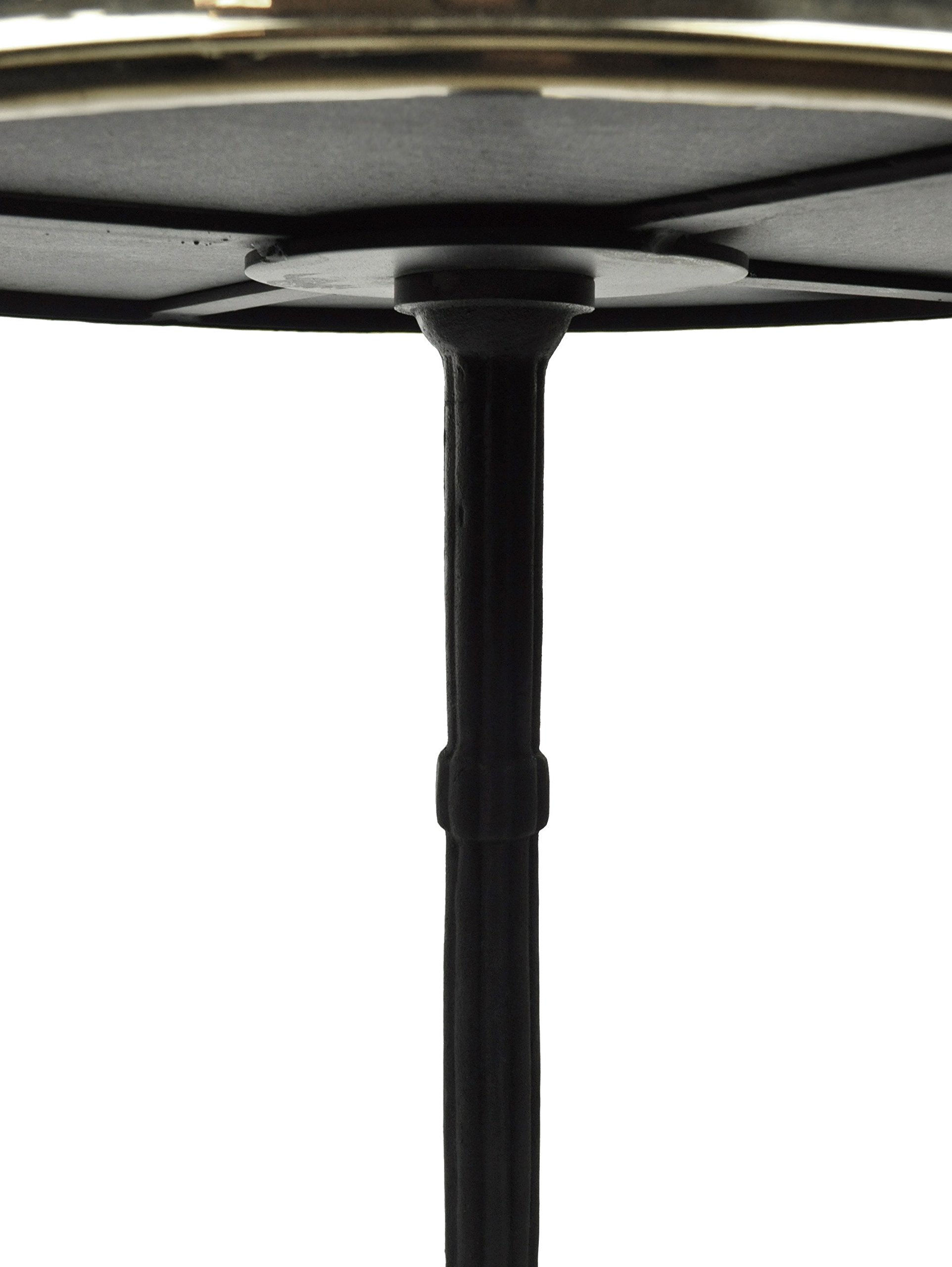 Bonnecaze Absinthe & Home French Bistro Table - Black Granite Top with Wrought Iron Base | Perfect for Kitchen, Dining Room & Outdoor Patio Decor